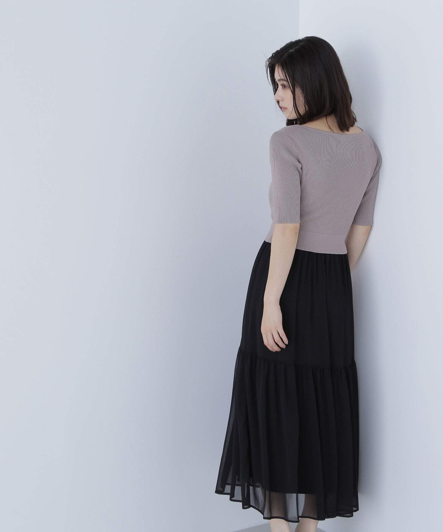  「アシメカラードッキングワンピース」|ワンピース|