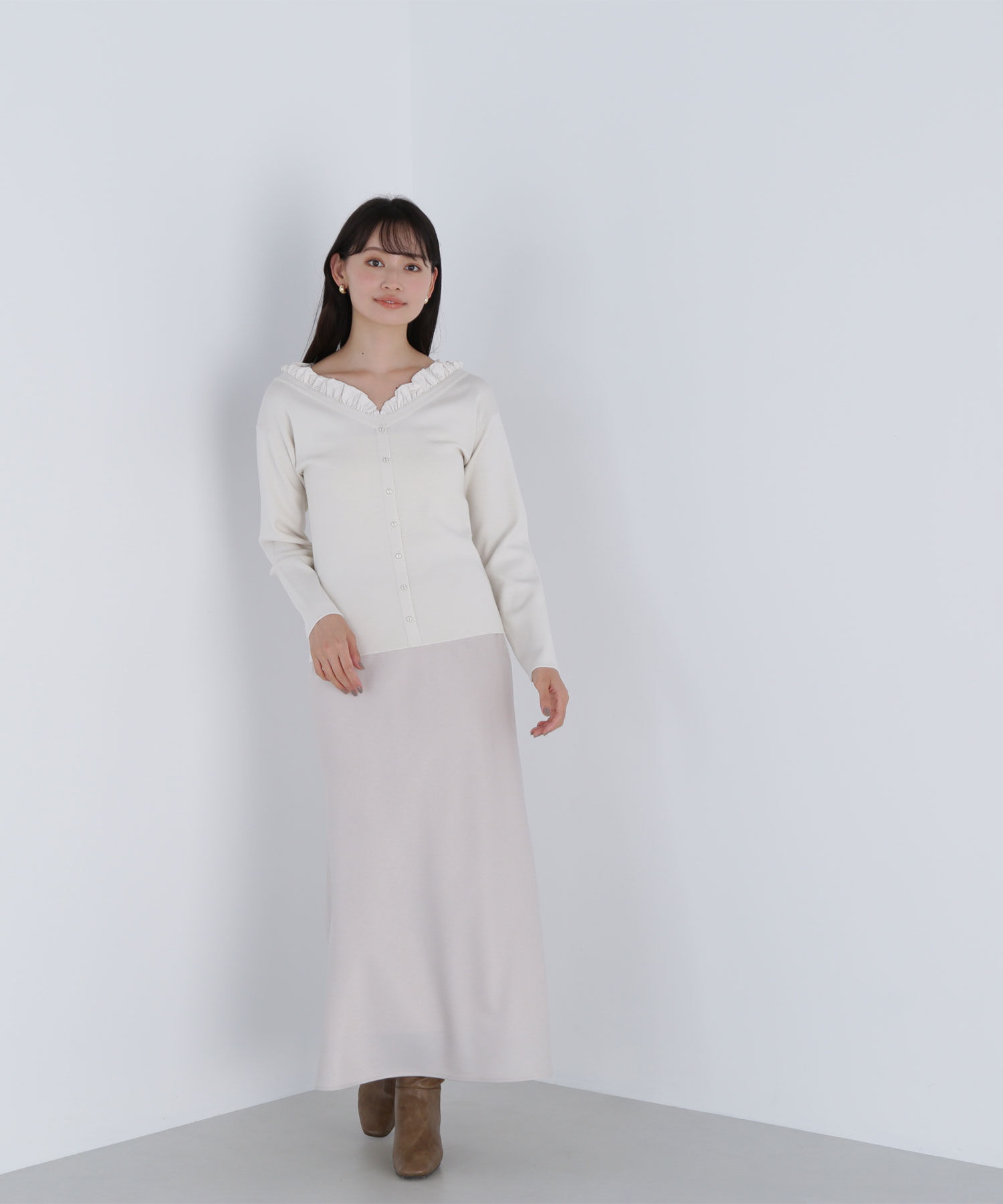  「フリルトリムドッキングニット」|ニット・セーター|