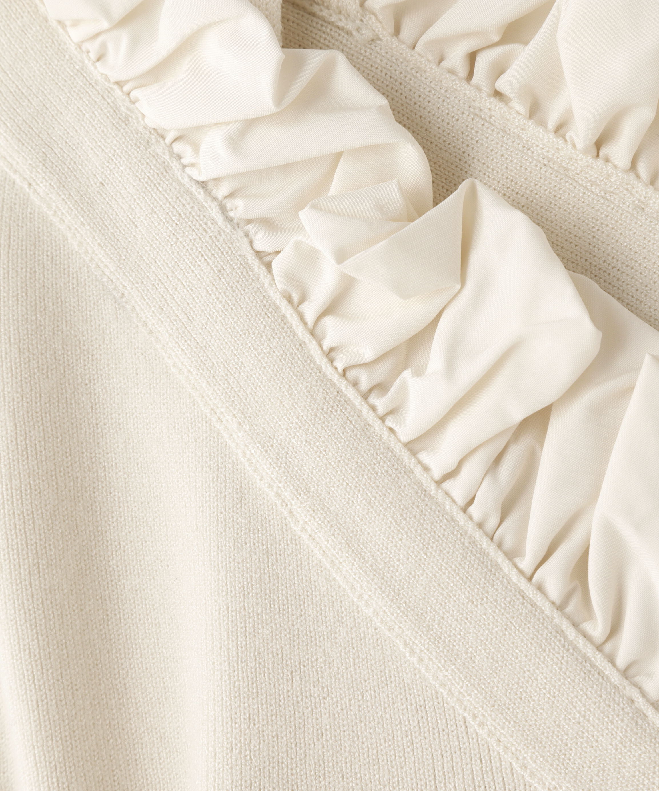  「フリルトリムドッキングニット」|ニット・セーター|