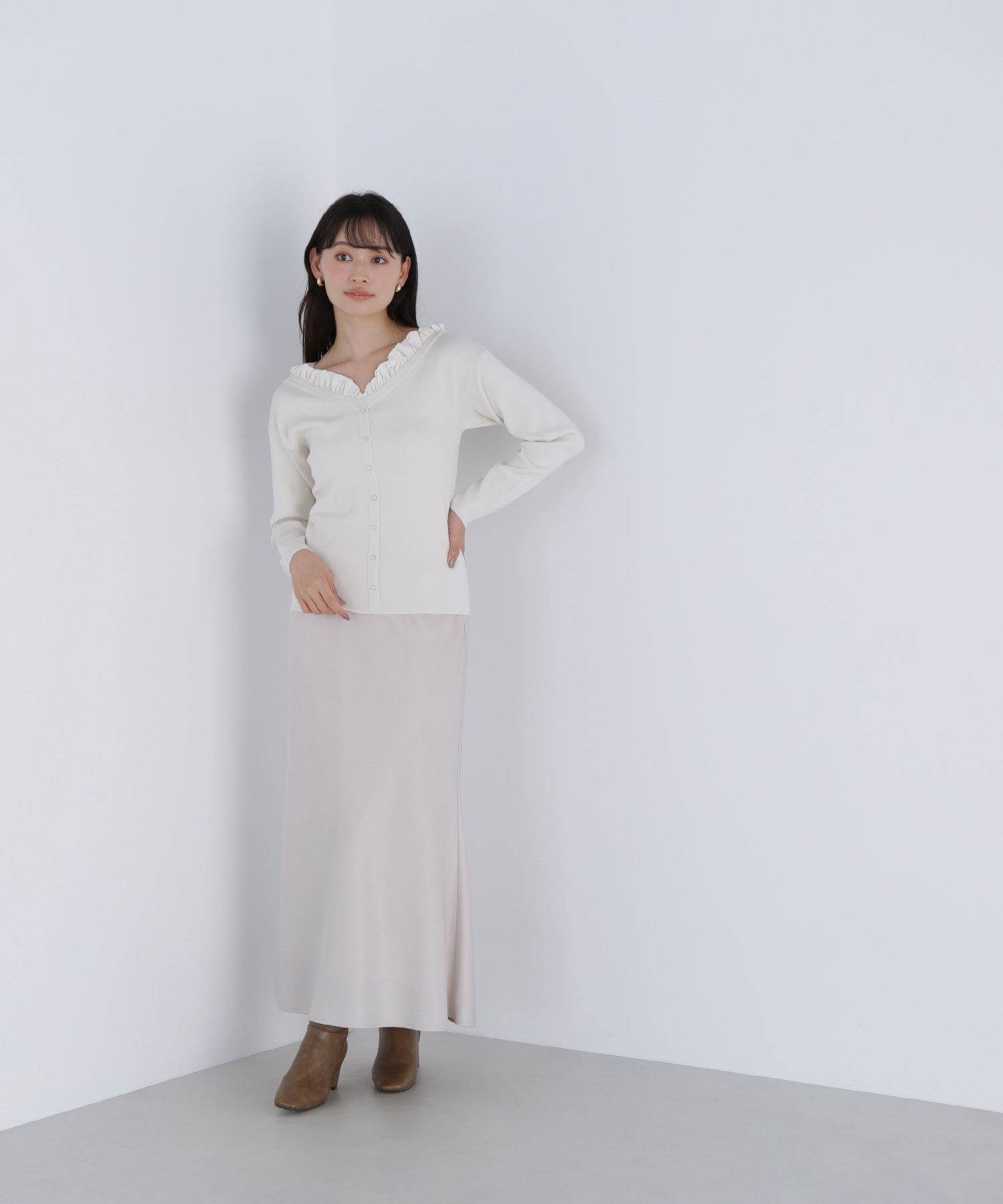  「フリルトリムドッキングニット」|ニット・セーター|