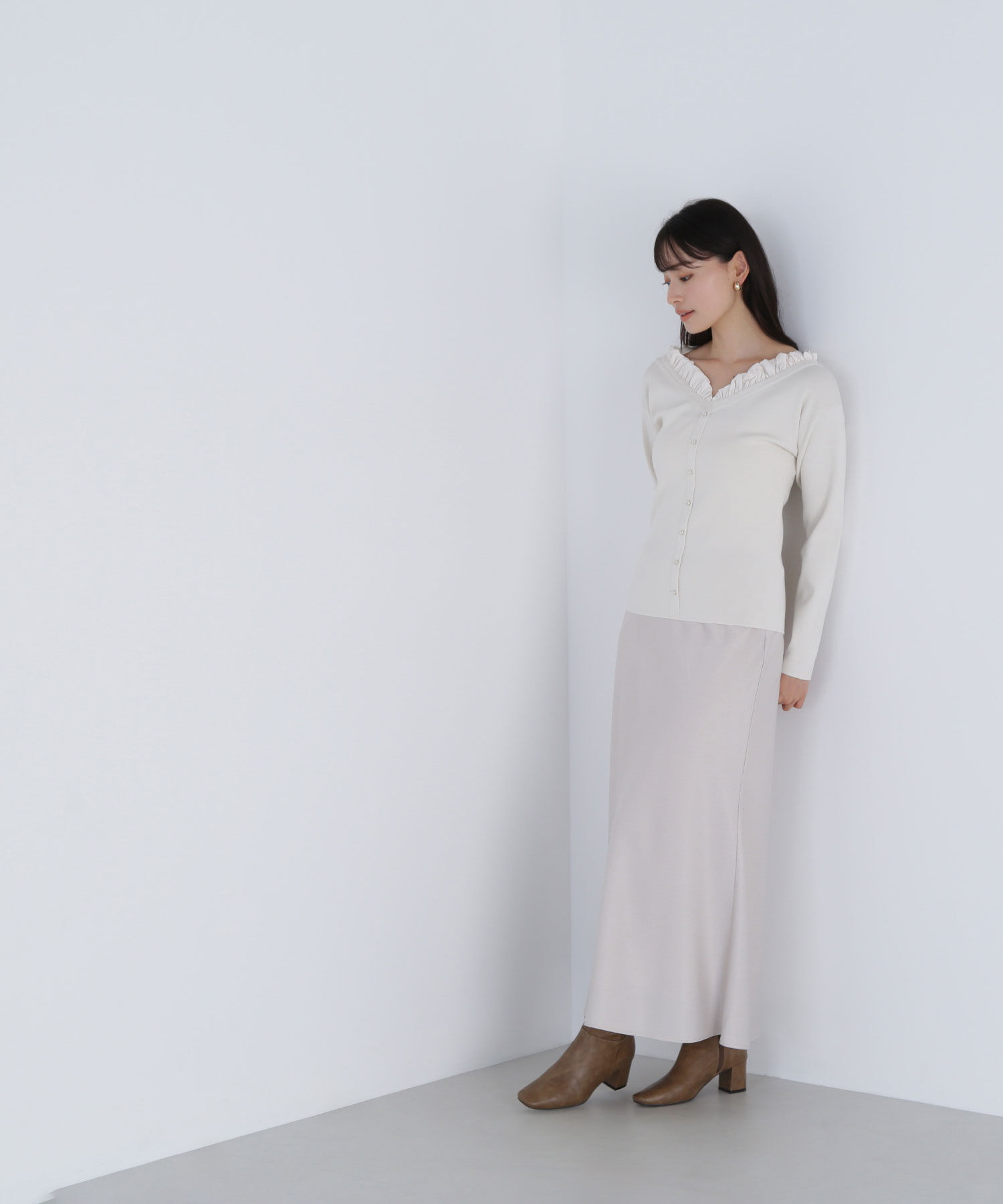  「フリルトリムドッキングニット」|ニット・セーター|