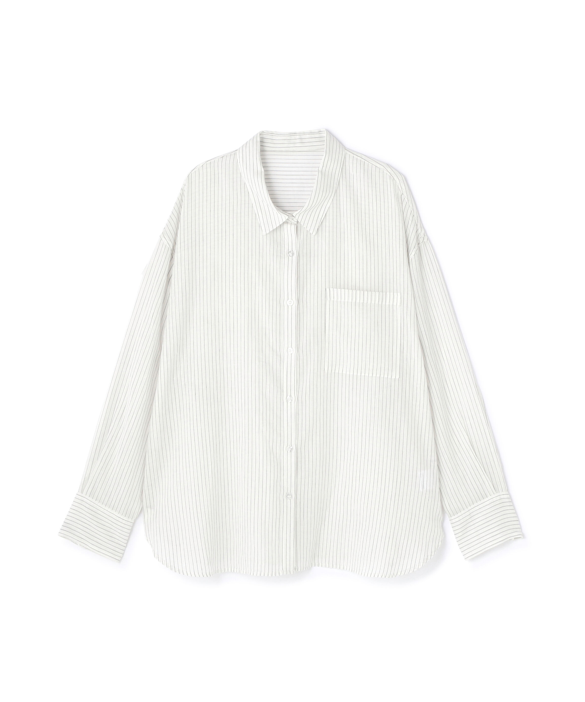  「ラミーブレンドオーバーシャツＯＴＬ」|その他|ストライプ2