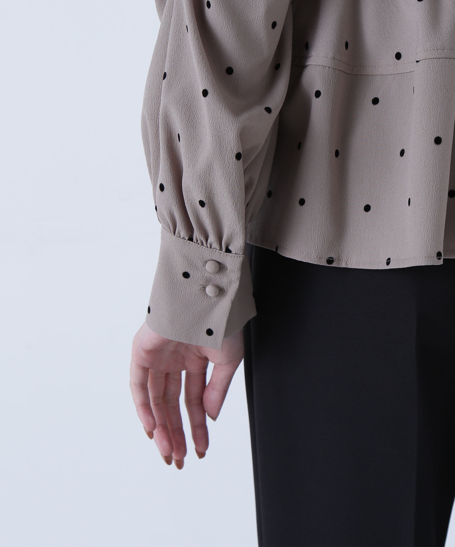  「フロッキードットペプラムブラウス」|シャツ・ブラウス|