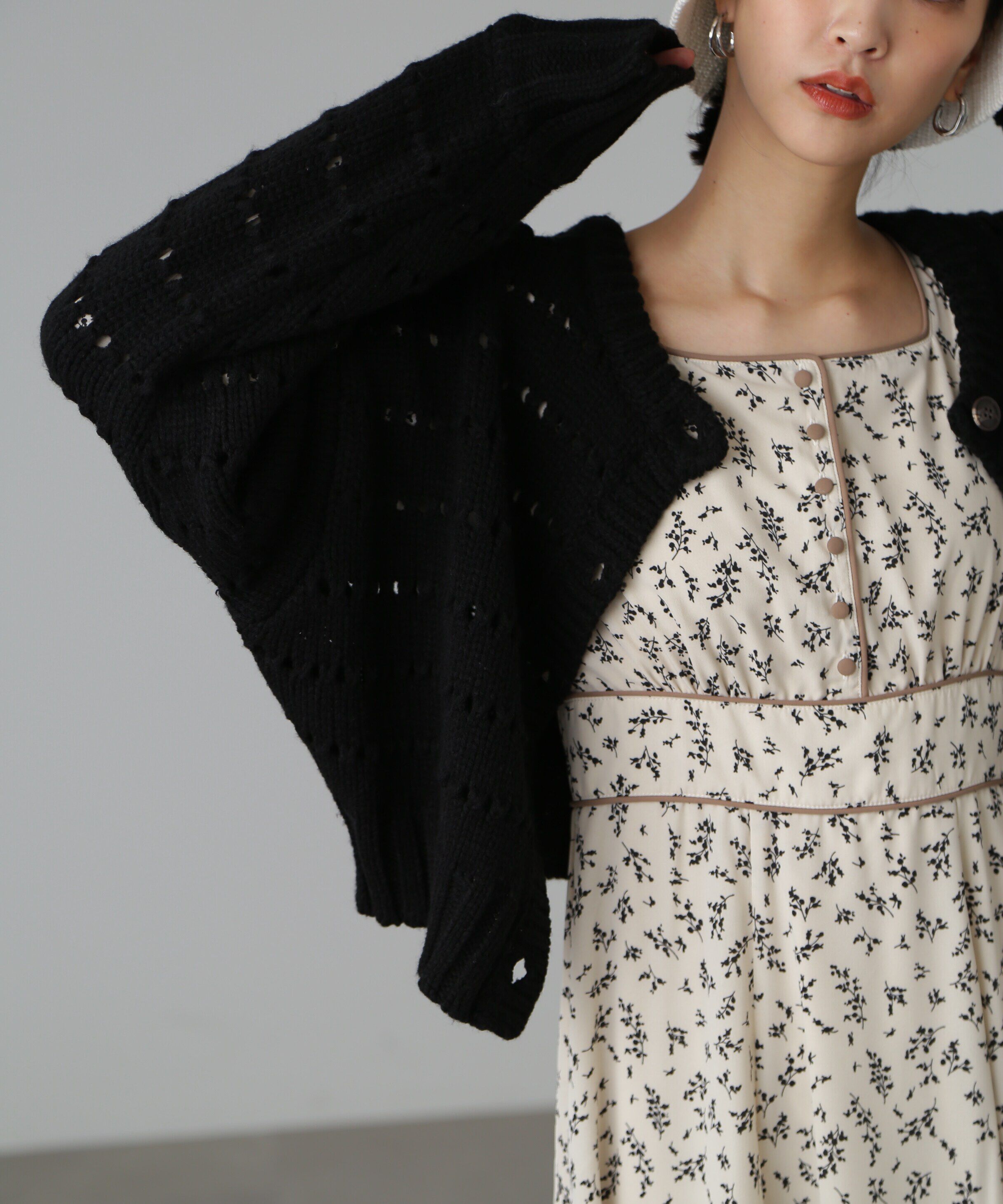  「アイレットボーダールーズニット」|ニット・セーター|