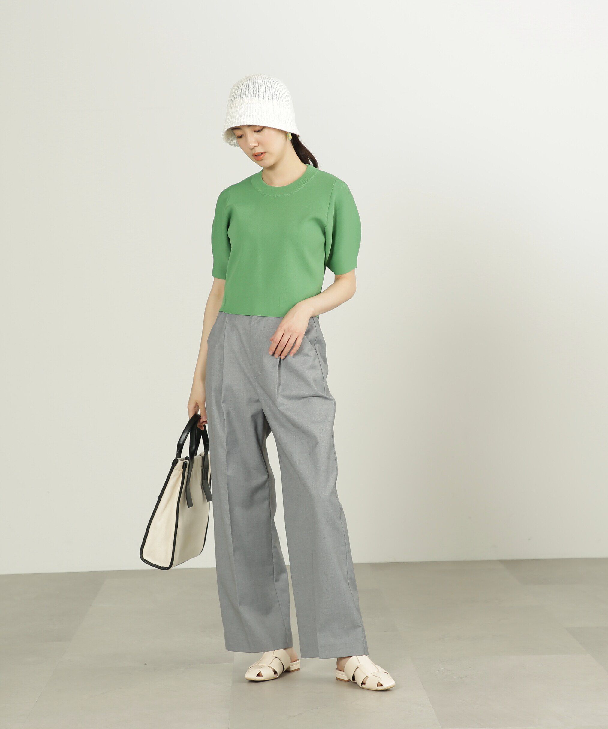  「[低身長サイズ/Sシリーズ]ストレートワイドタックパンツ」|その他|