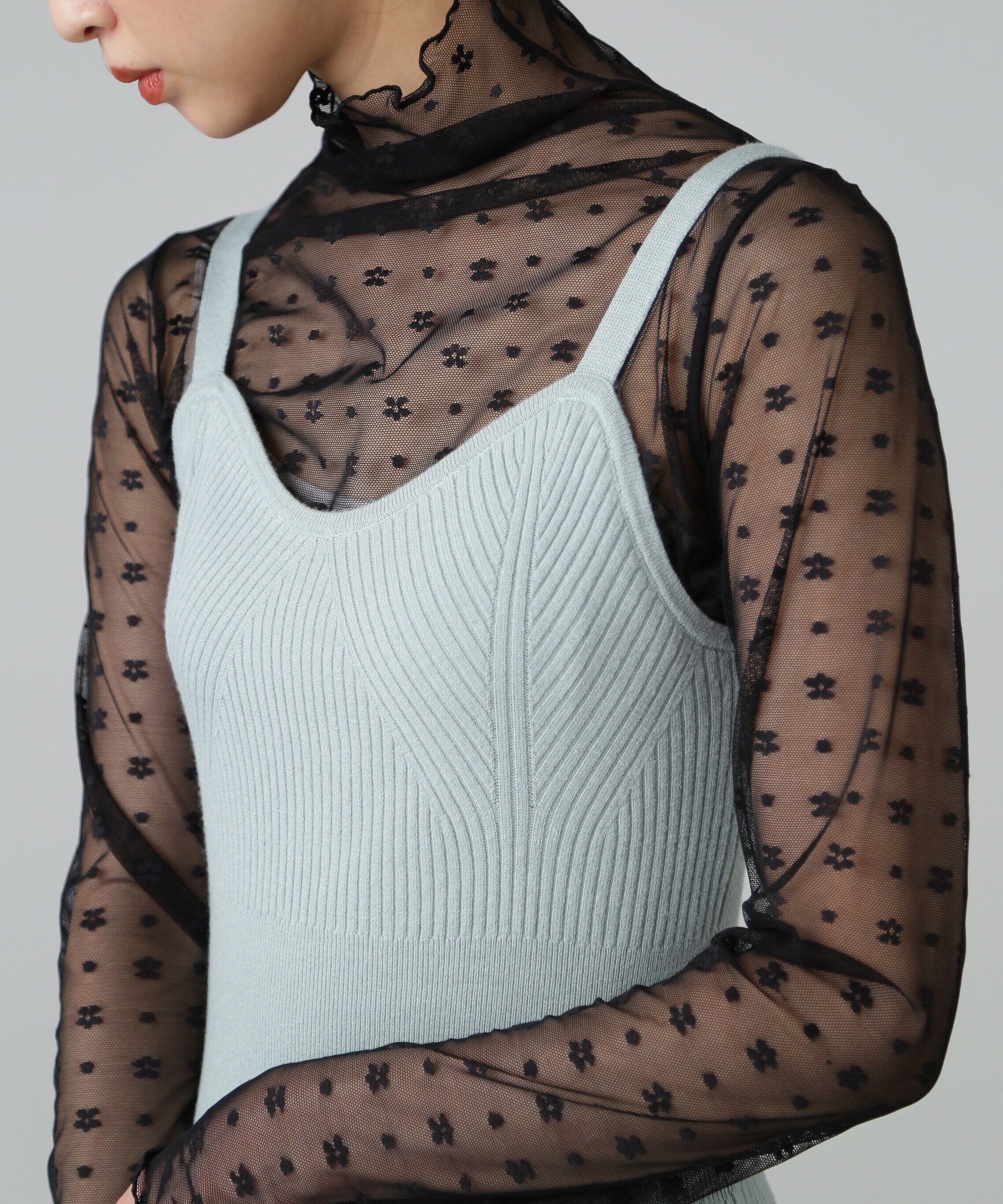  「異ピッチリブキャミソールナローニットワンピース」|ワンピース|