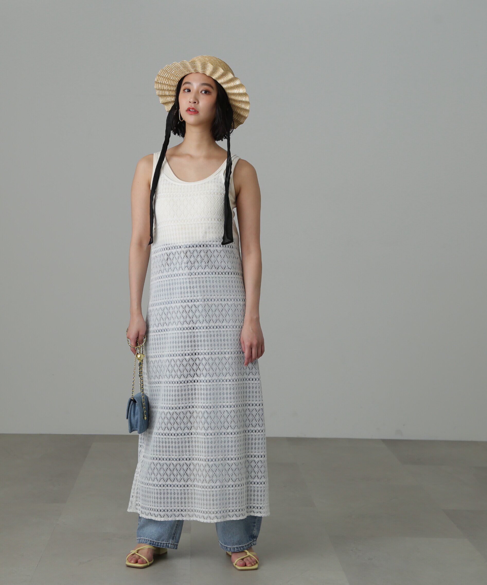  「レースキャミワンピース」|ワンピース|