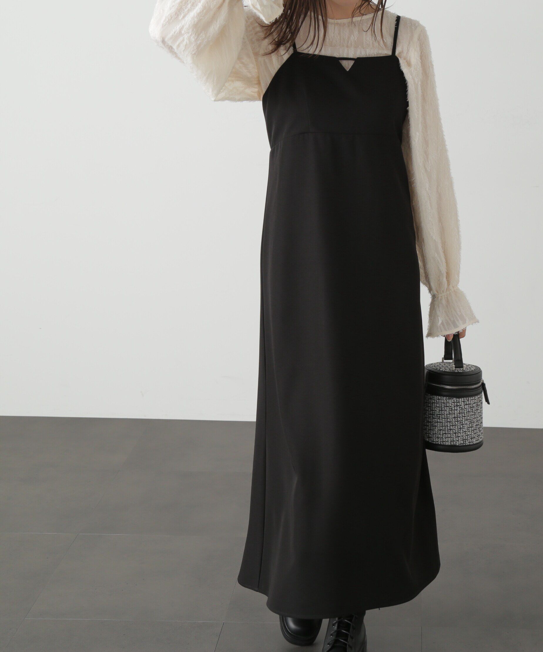  「[低身長サイズ/Sシリーズ]＜セットアップ対応＞ナローキャミワンピース」|ワンピース|