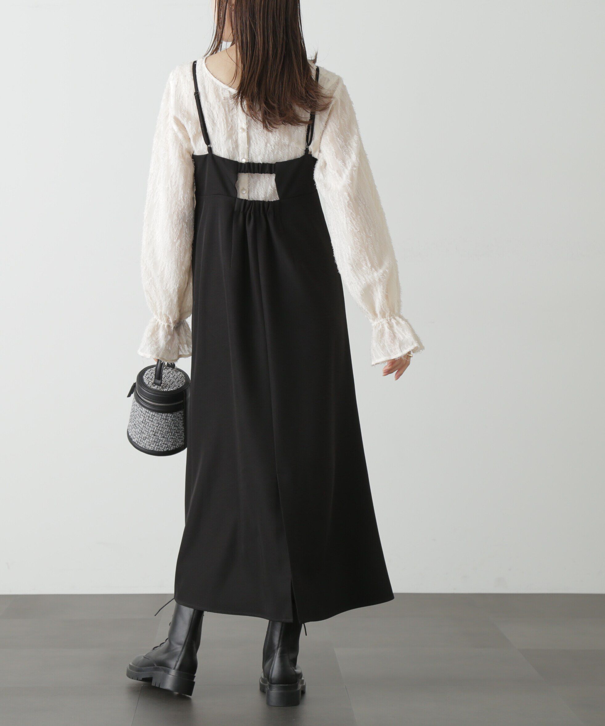  「[低身長サイズ/Sシリーズ]＜セットアップ対応＞ナローキャミワンピース」|ワンピース|