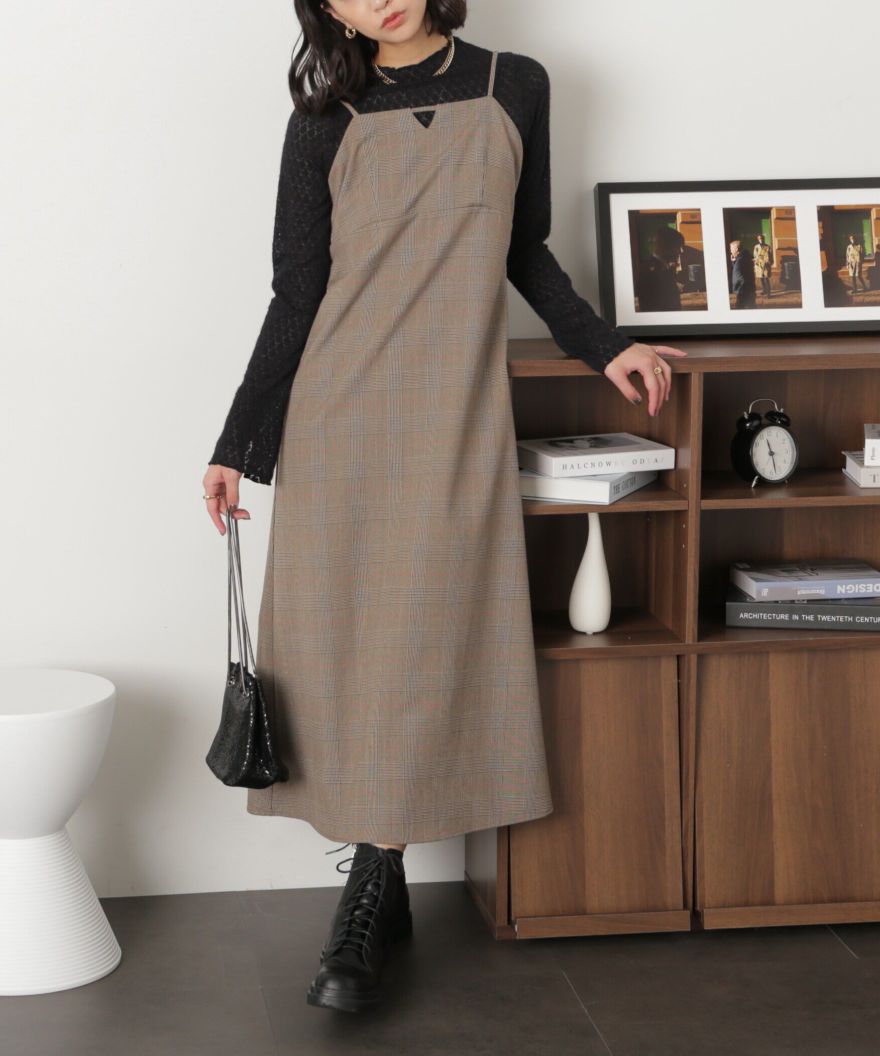  「[低身長サイズ/Sシリーズ]＜セットアップ対応＞ナローキャミワンピース」|ワンピース|