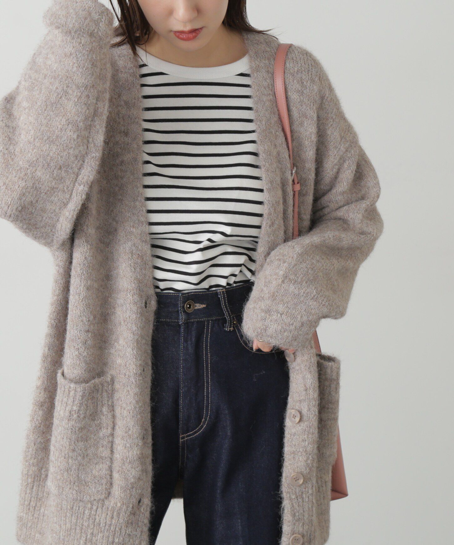  「ウール混リサイクルエコニットカーディガン」|ニット・セーター|