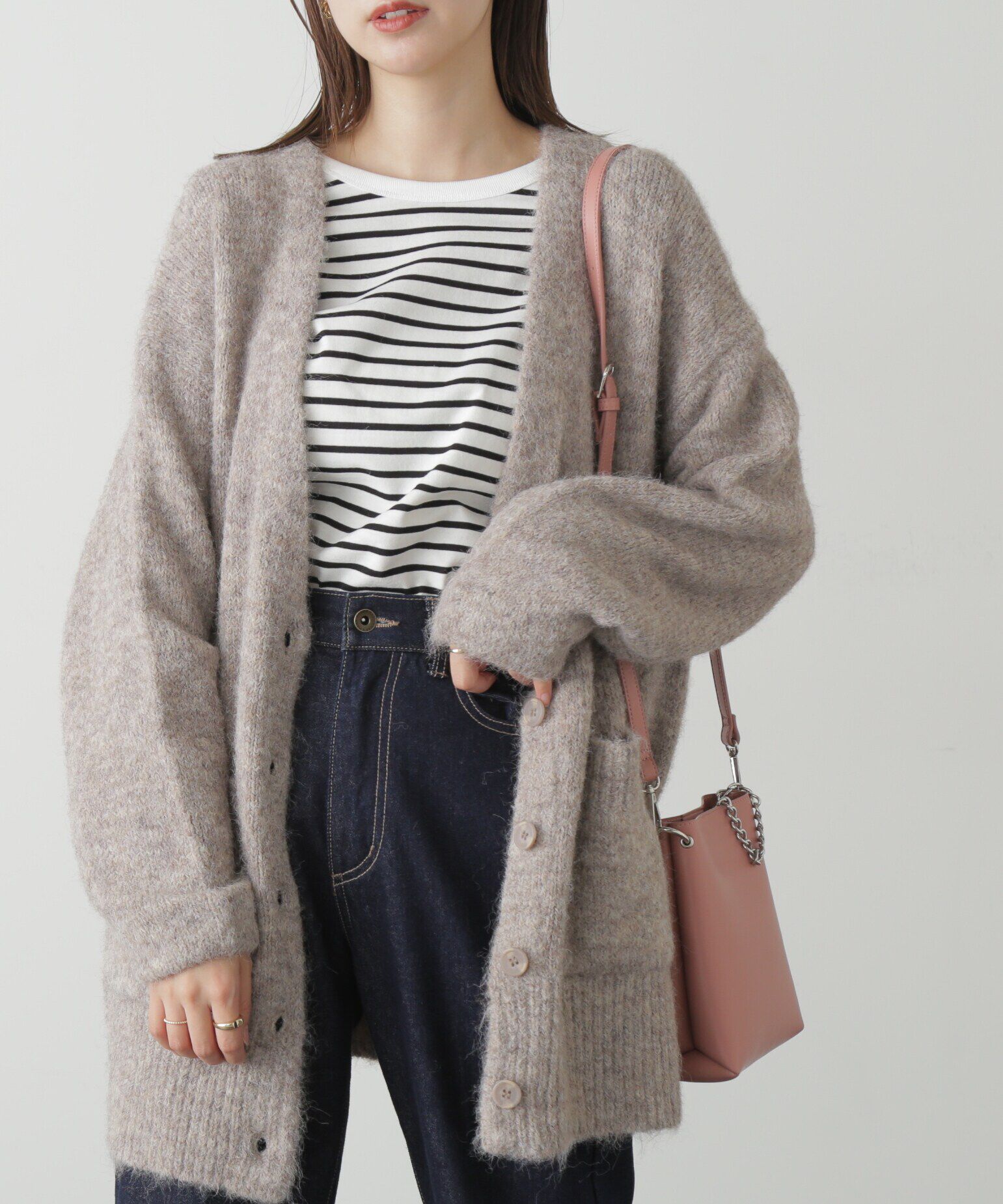  「ウール混リサイクルエコニットカーディガン」|ニット・セーター|