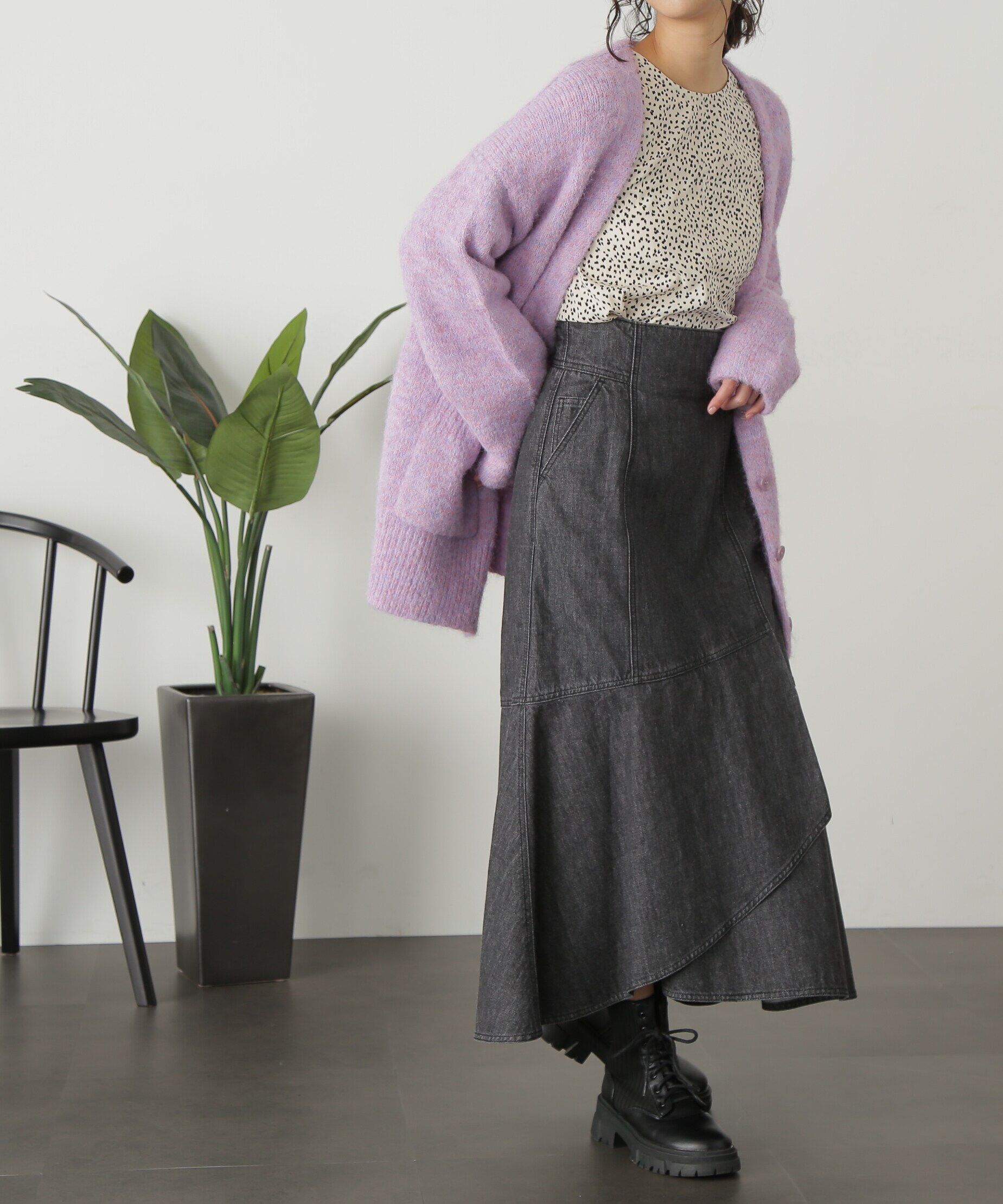  「ウール混リサイクルエコニットカーディガン」|ニット・セーター|