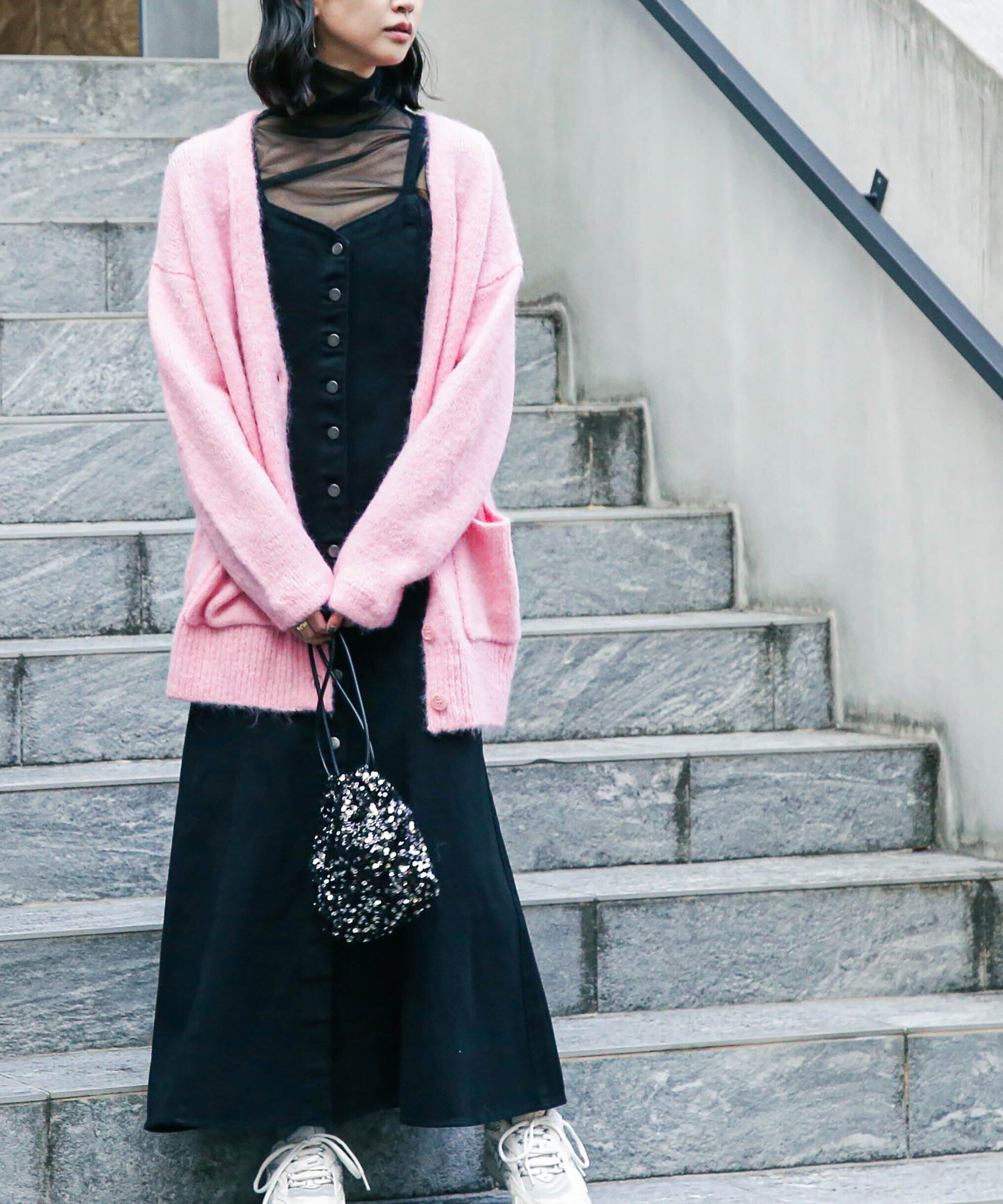  「ウール混リサイクルエコニットカーディガン」|ニット・セーター|