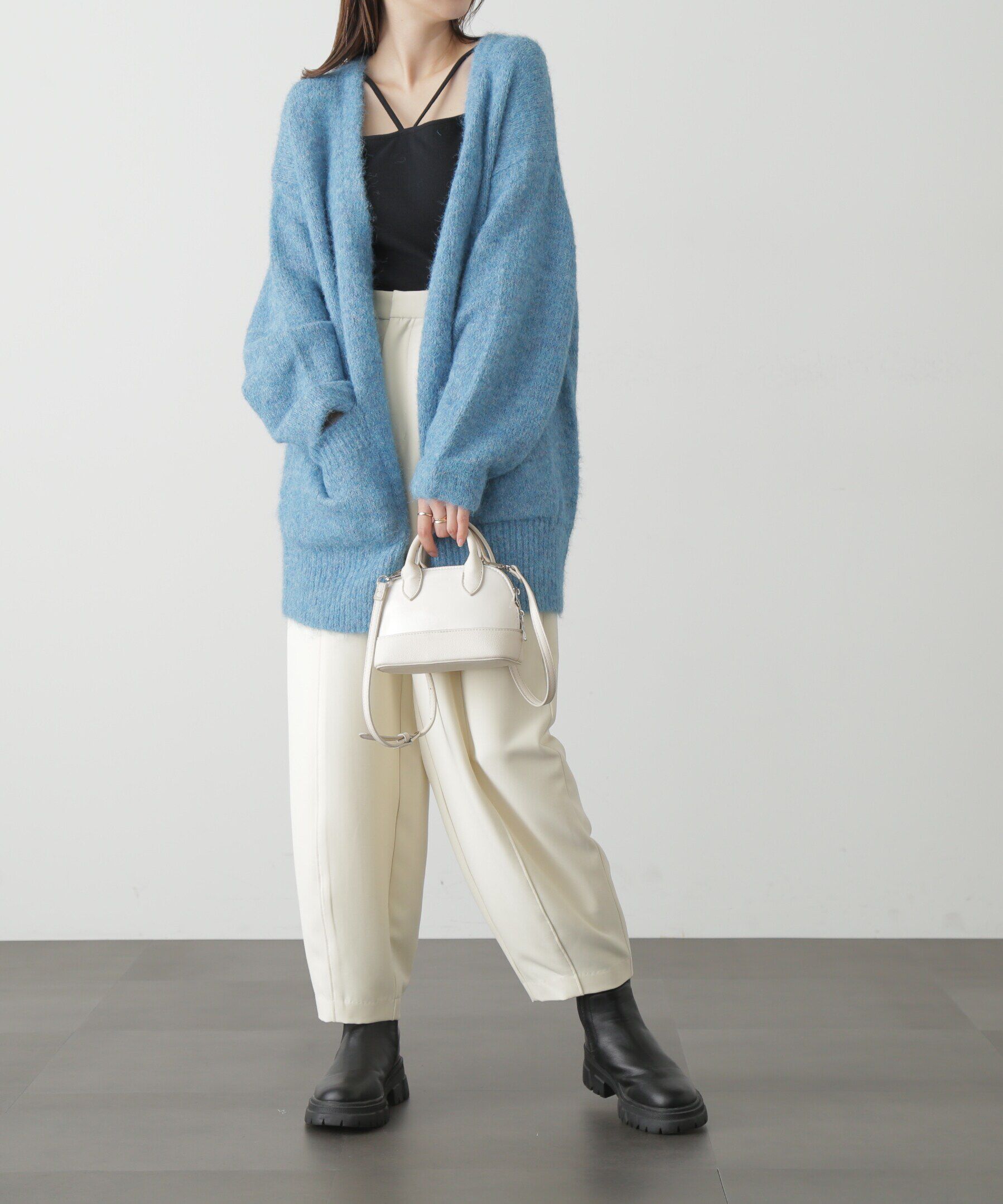  「ウール混リサイクルエコニットカーディガン」|ニット・セーター|