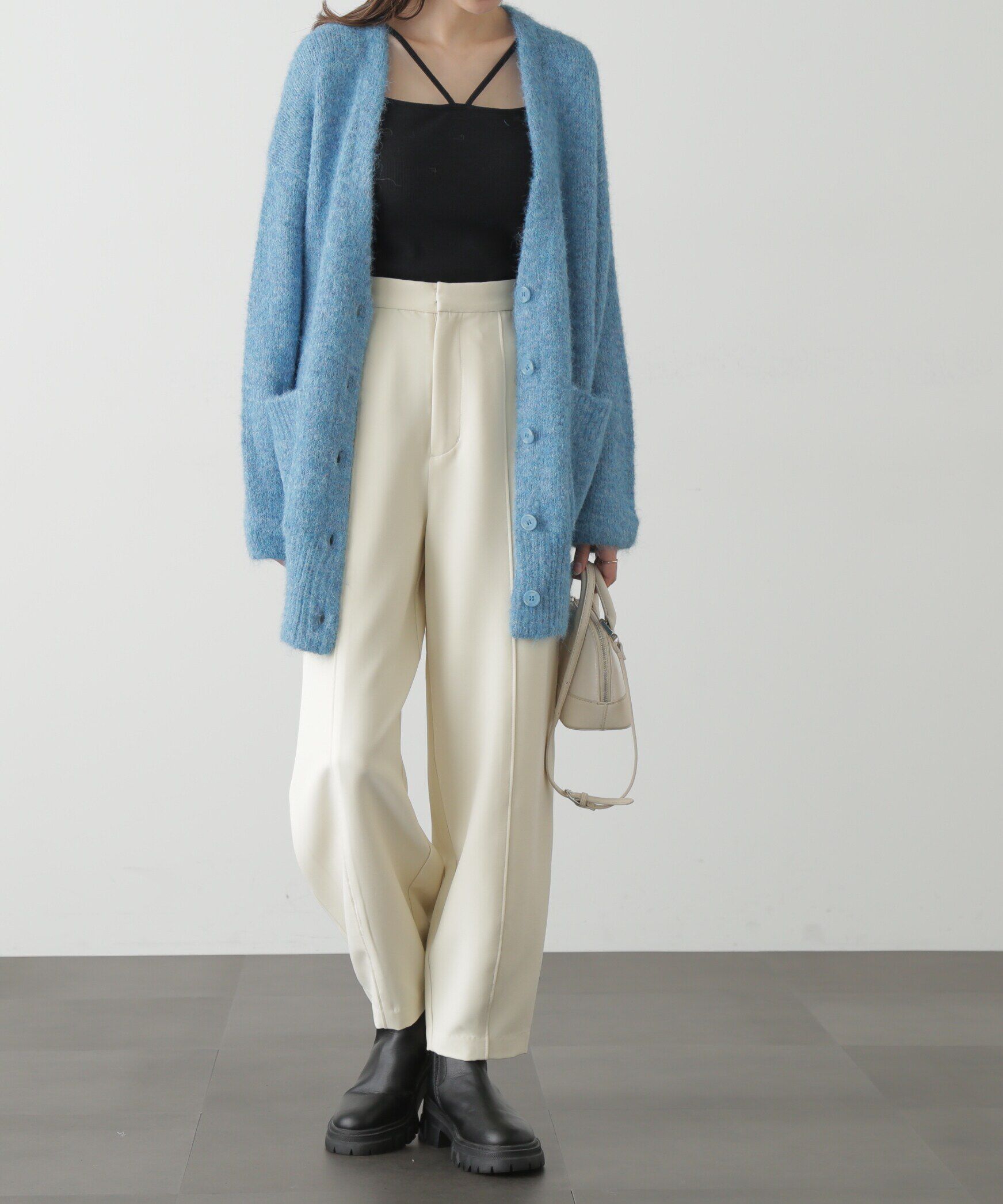  「ウール混リサイクルエコニットカーディガン」|ニット・セーター|