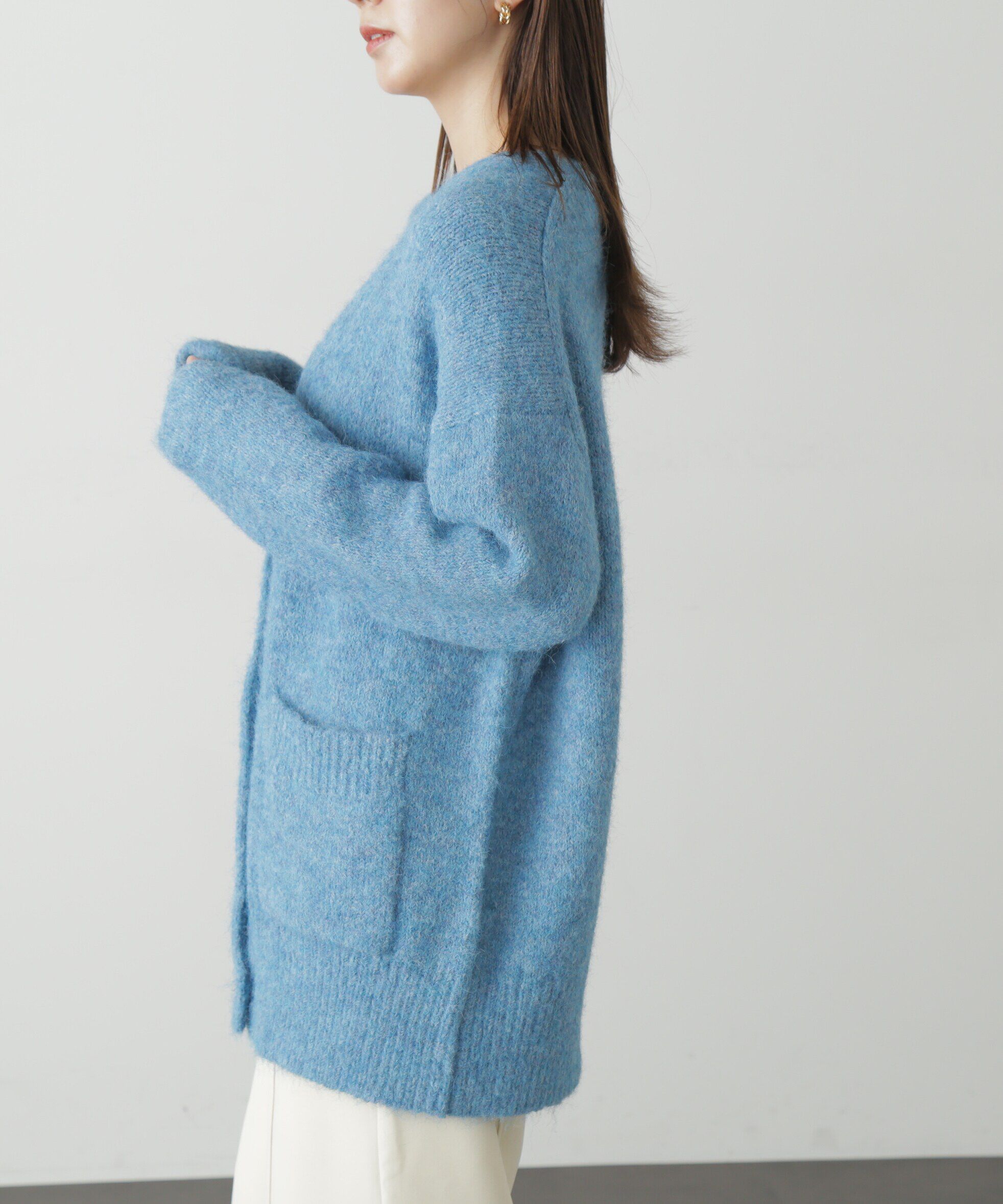 「ウール混リサイクルエコニットカーディガン」|ニット・セーター|