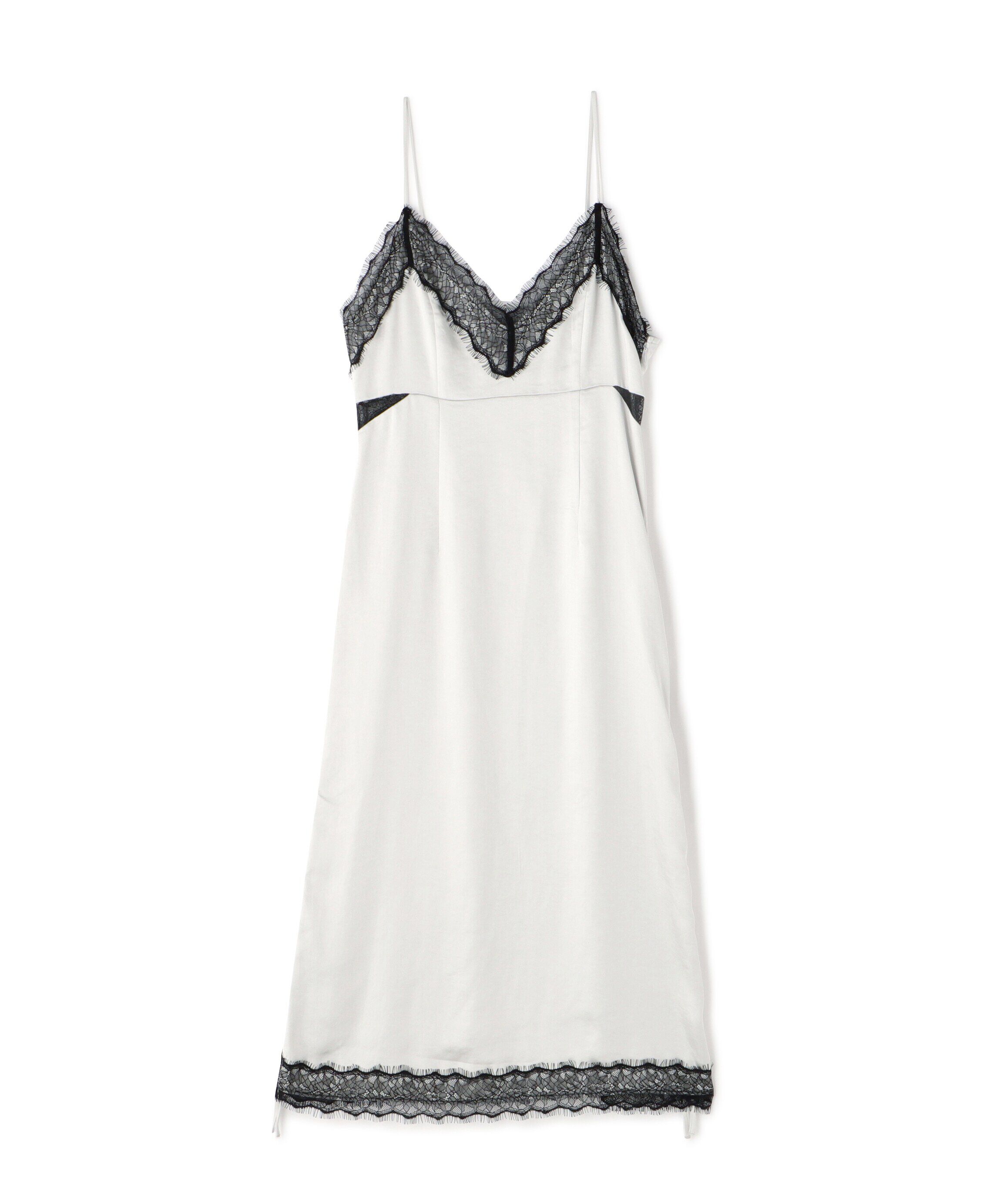  「レースサテンキャミソールワンピース」|ワンピース|