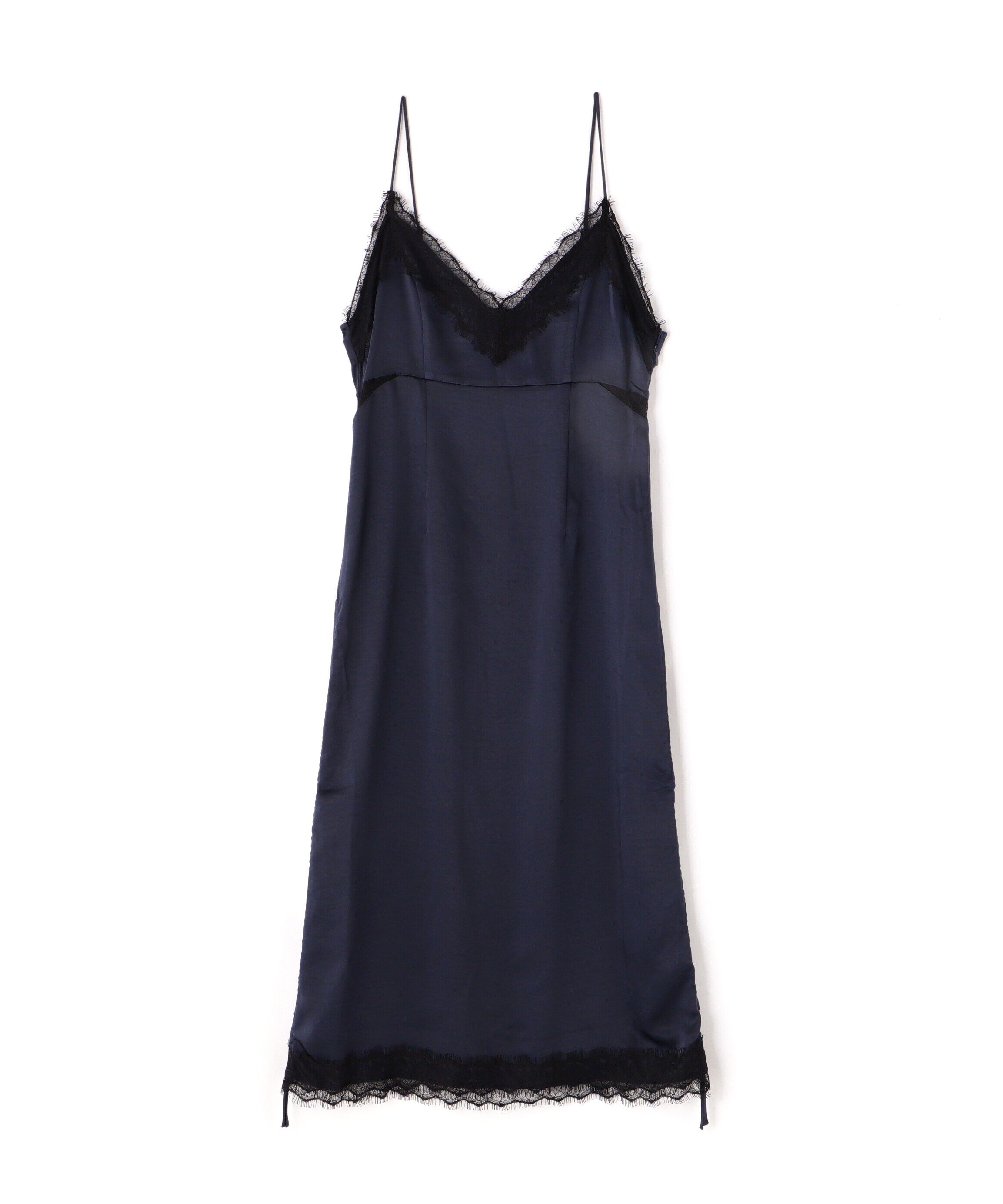  「レースサテンキャミソールワンピース」|ワンピース|