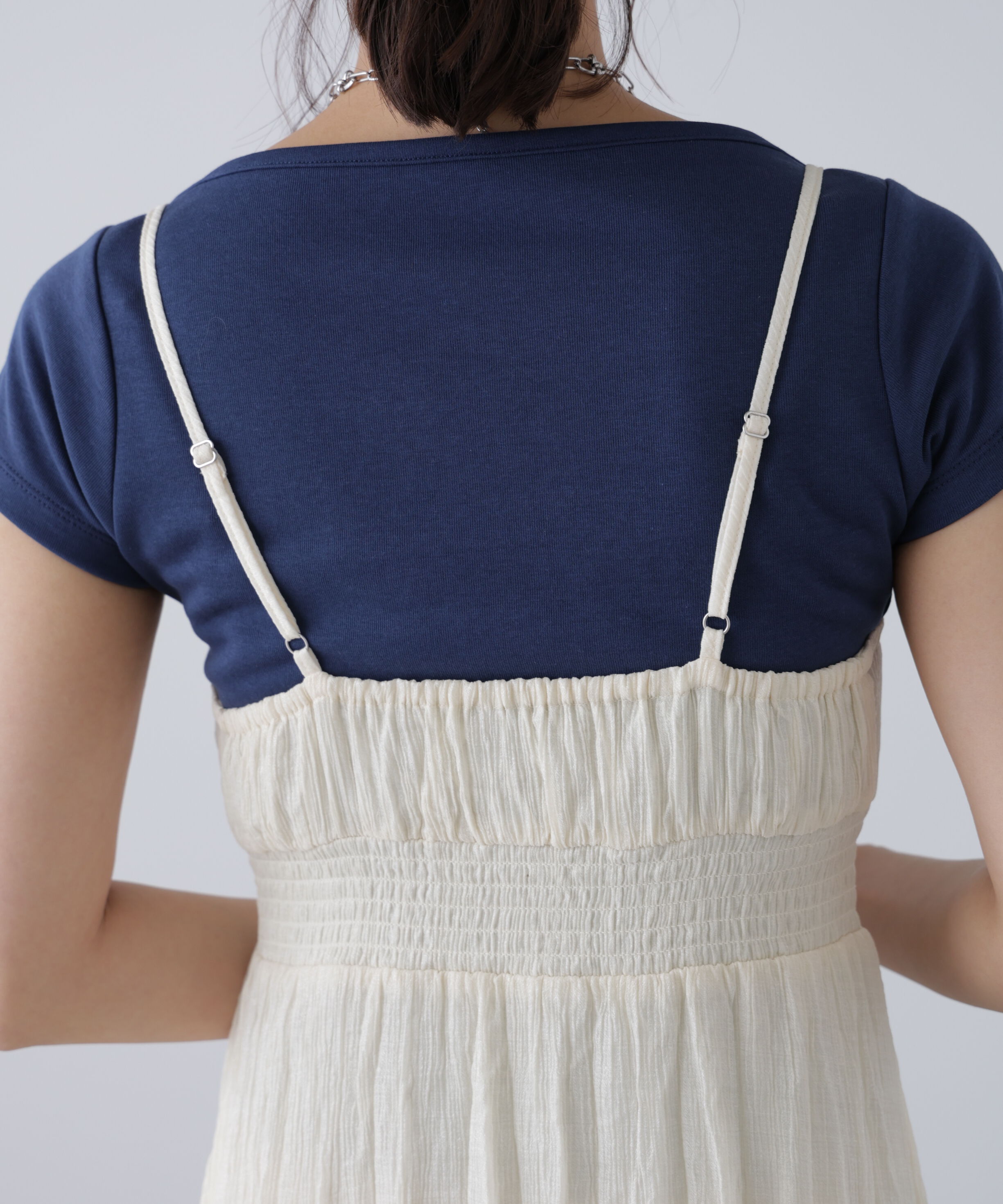  「シャイニーワッシャーキャミワンピース」|ワンピース|