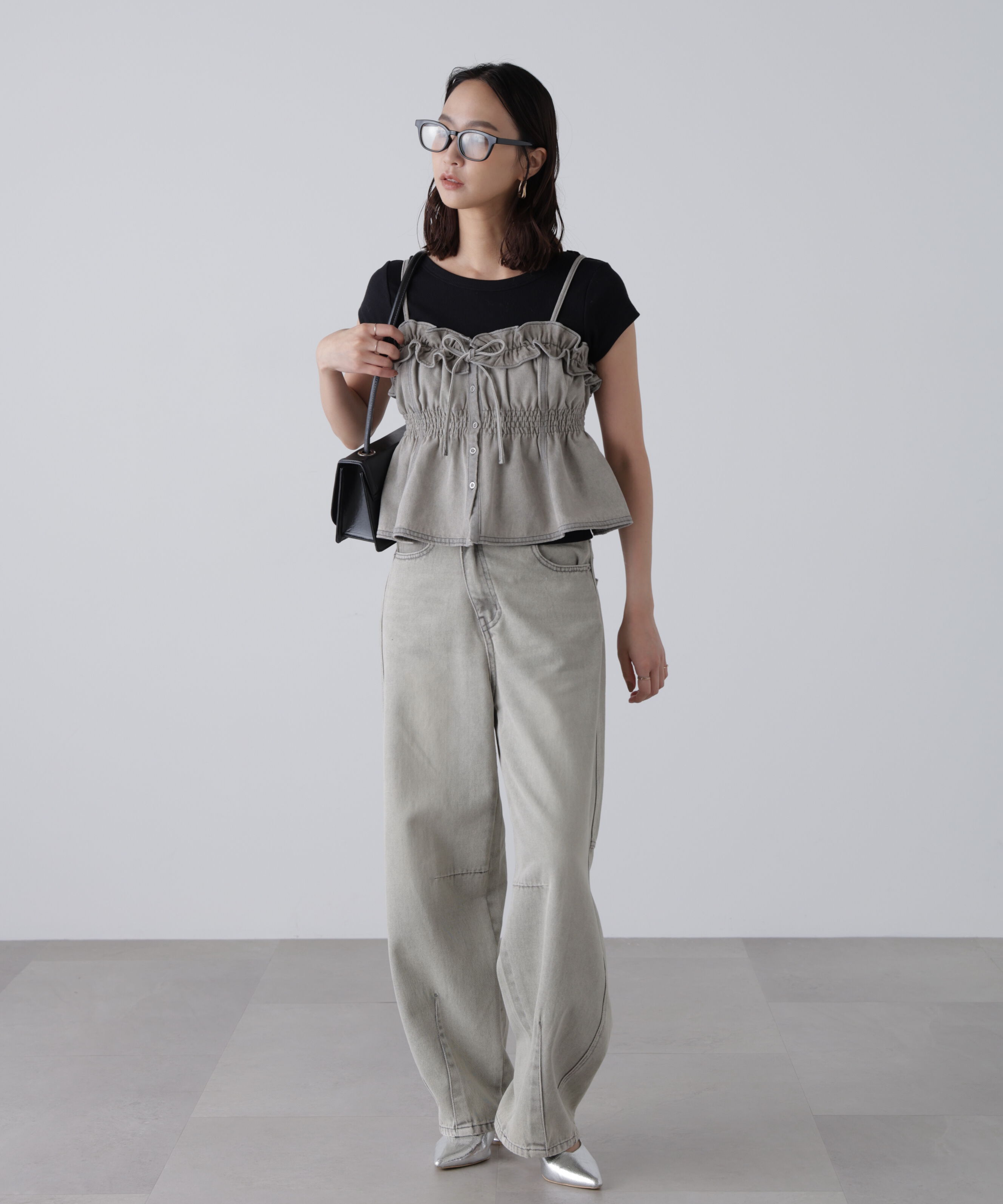  「フリルデニムビスチェ」|シャツ・ブラウス|