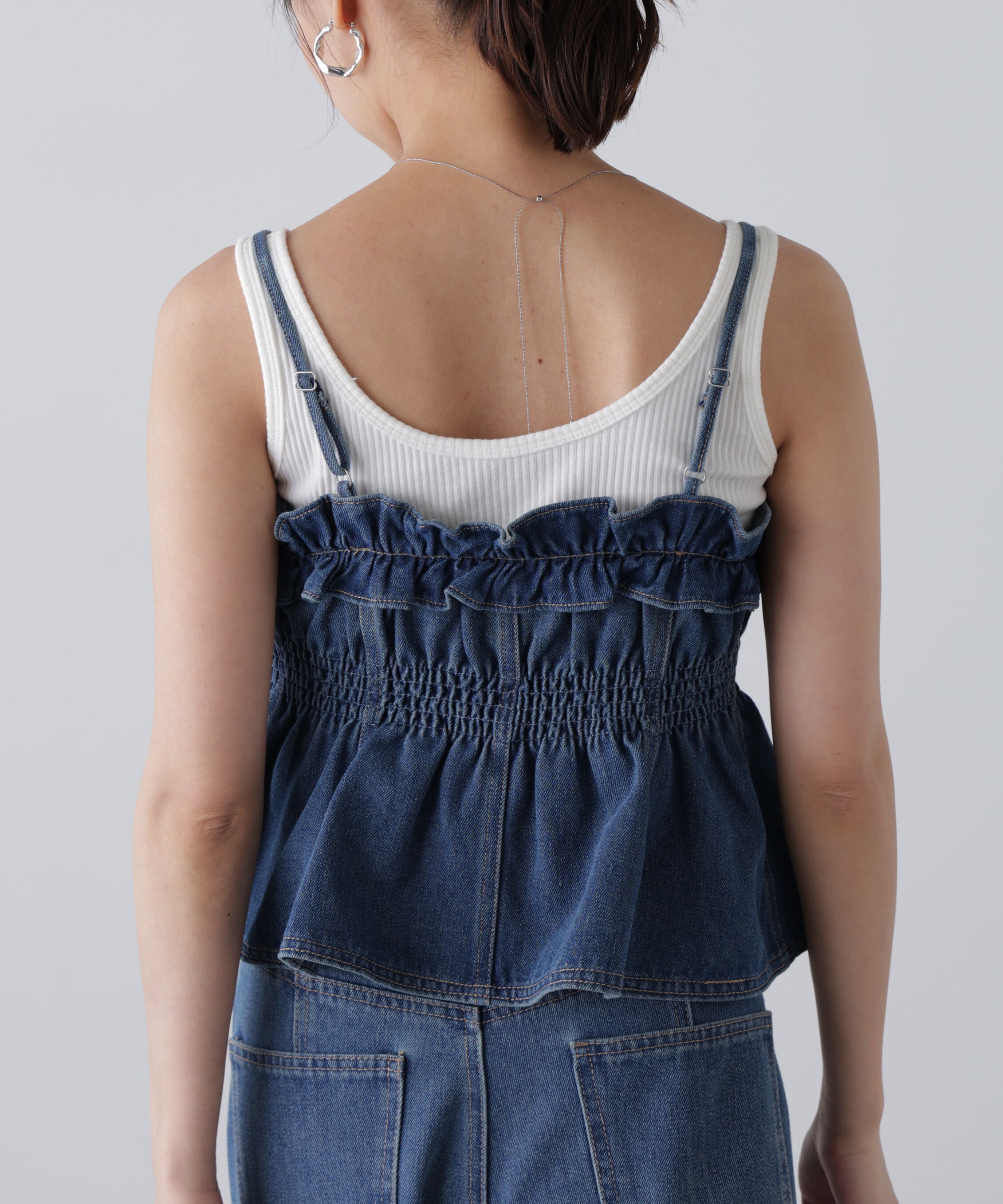  「フリルデニムビスチェ」|シャツ・ブラウス|