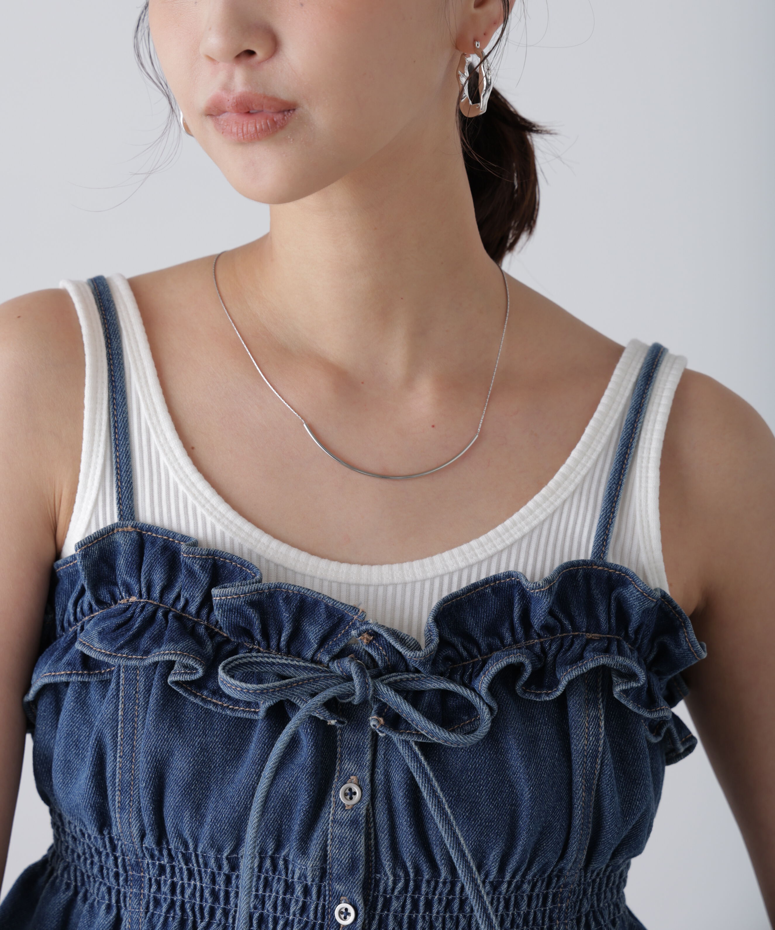  「フリルデニムビスチェ」|シャツ・ブラウス|