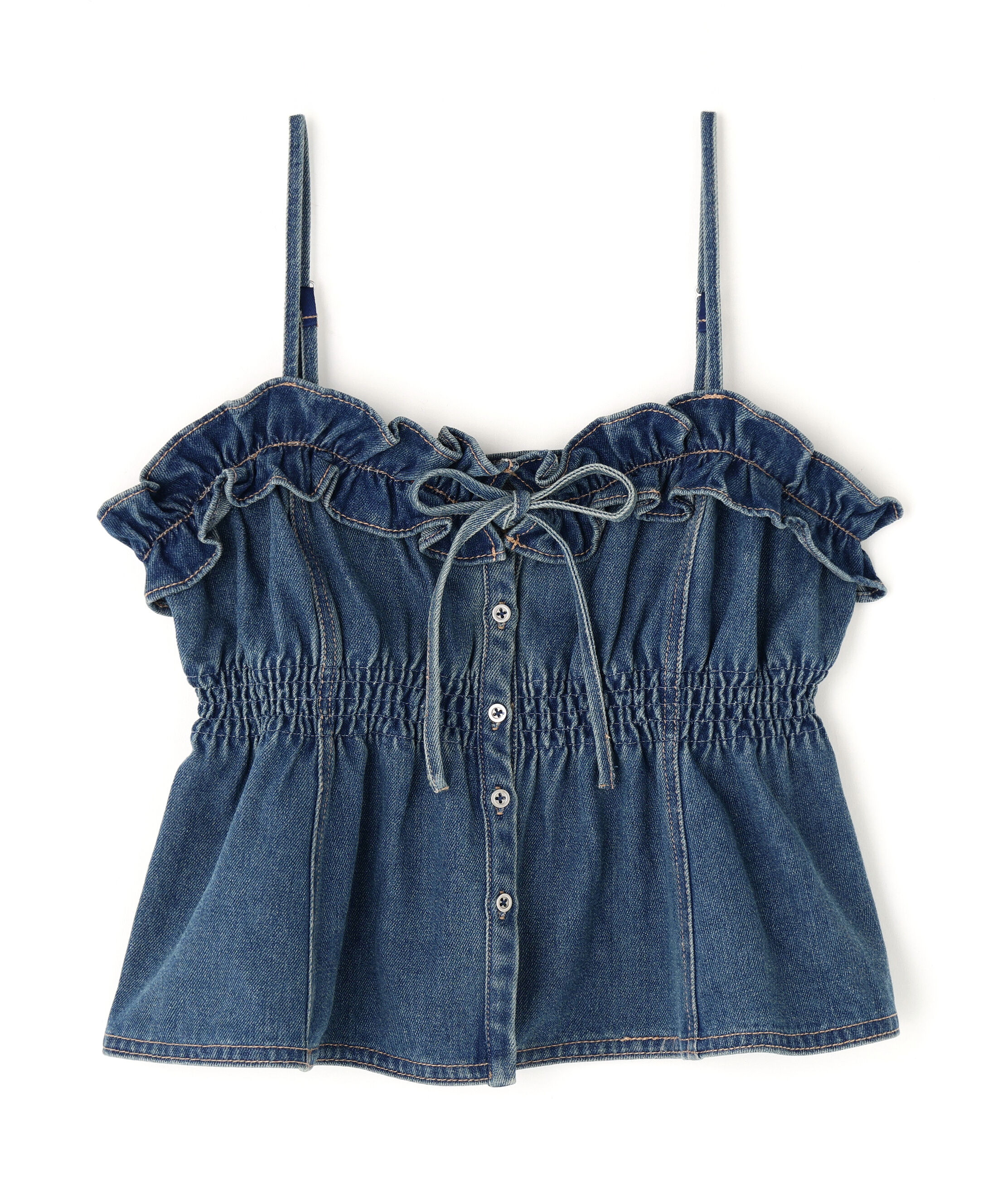  「フリルデニムビスチェ」|シャツ・ブラウス|