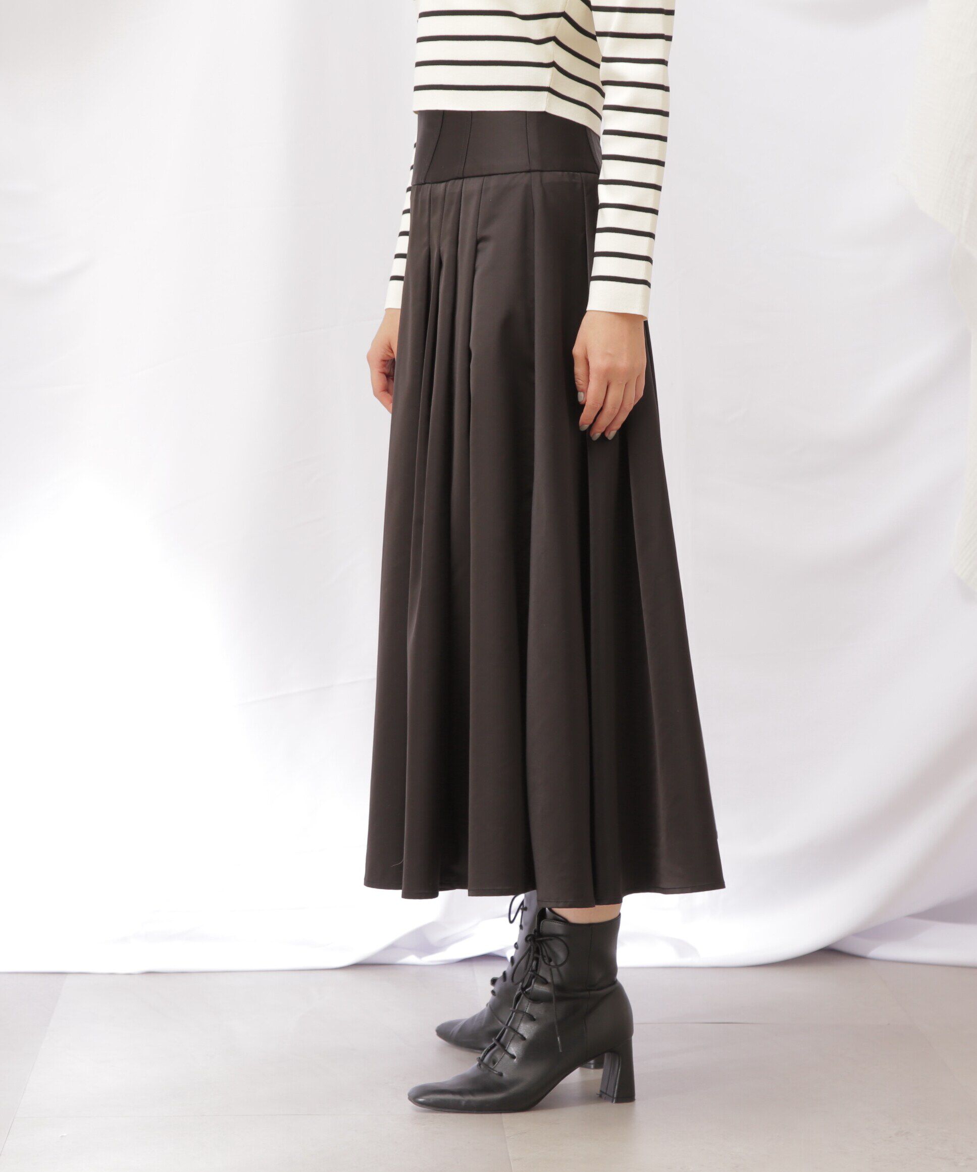  「コルセットウエストタックスカート」|スカート|