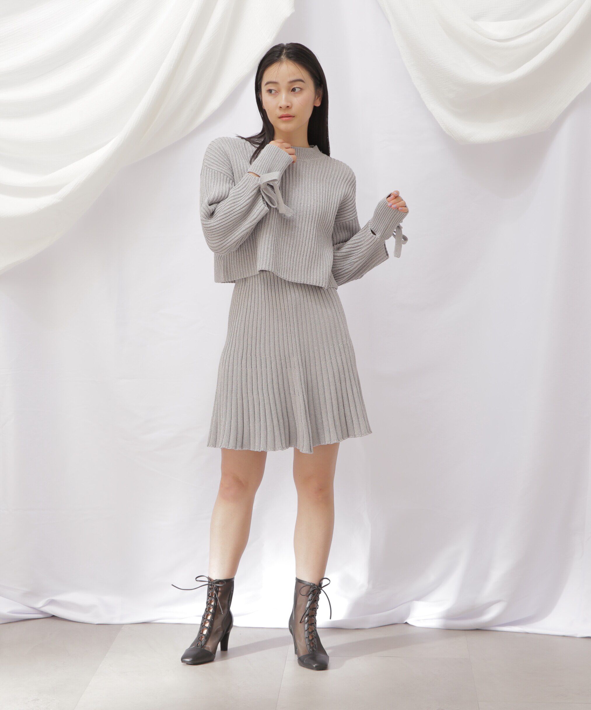  「ラメMIXニット」|ワンピース|