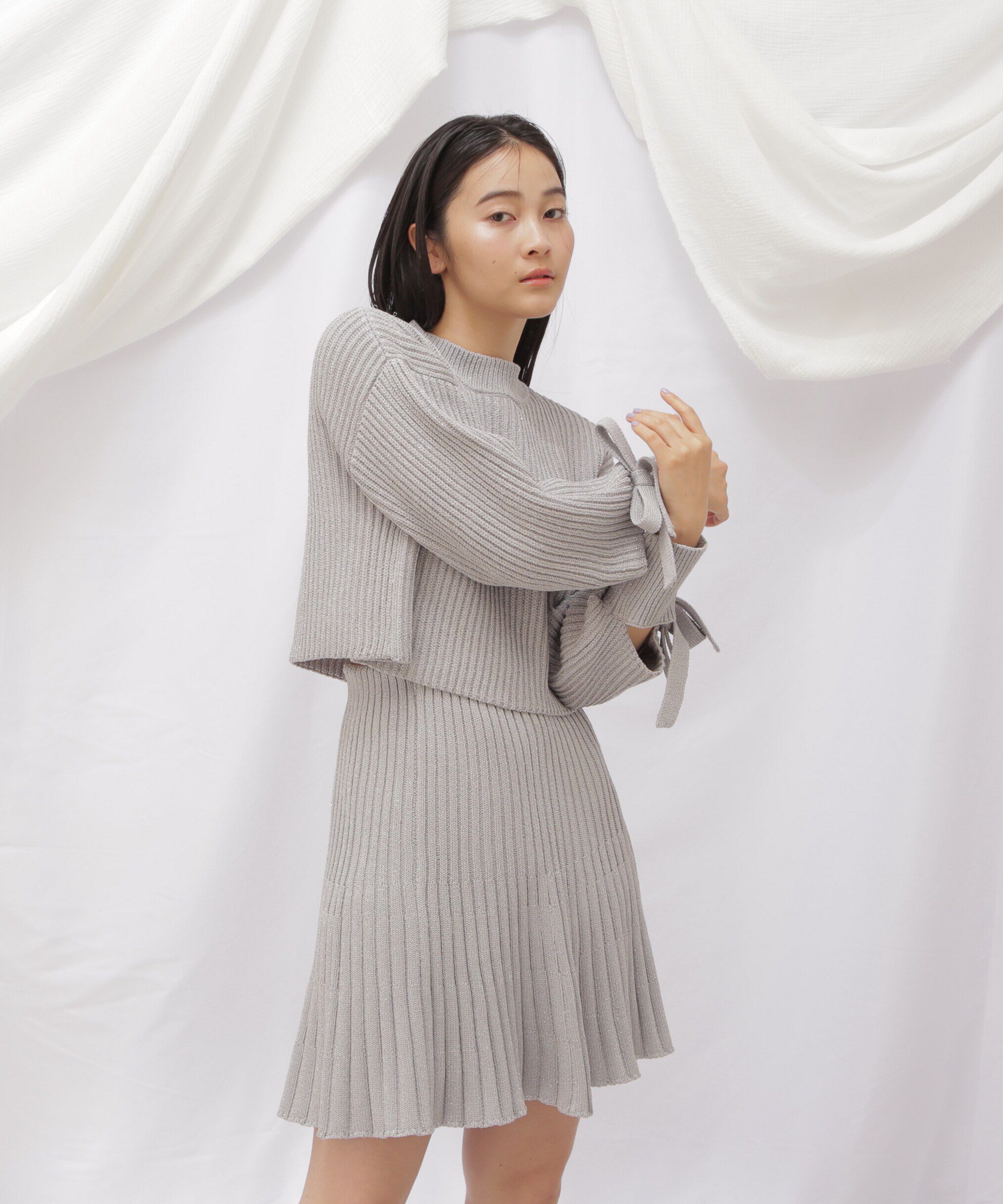  「ラメMIXニット」|ワンピース|