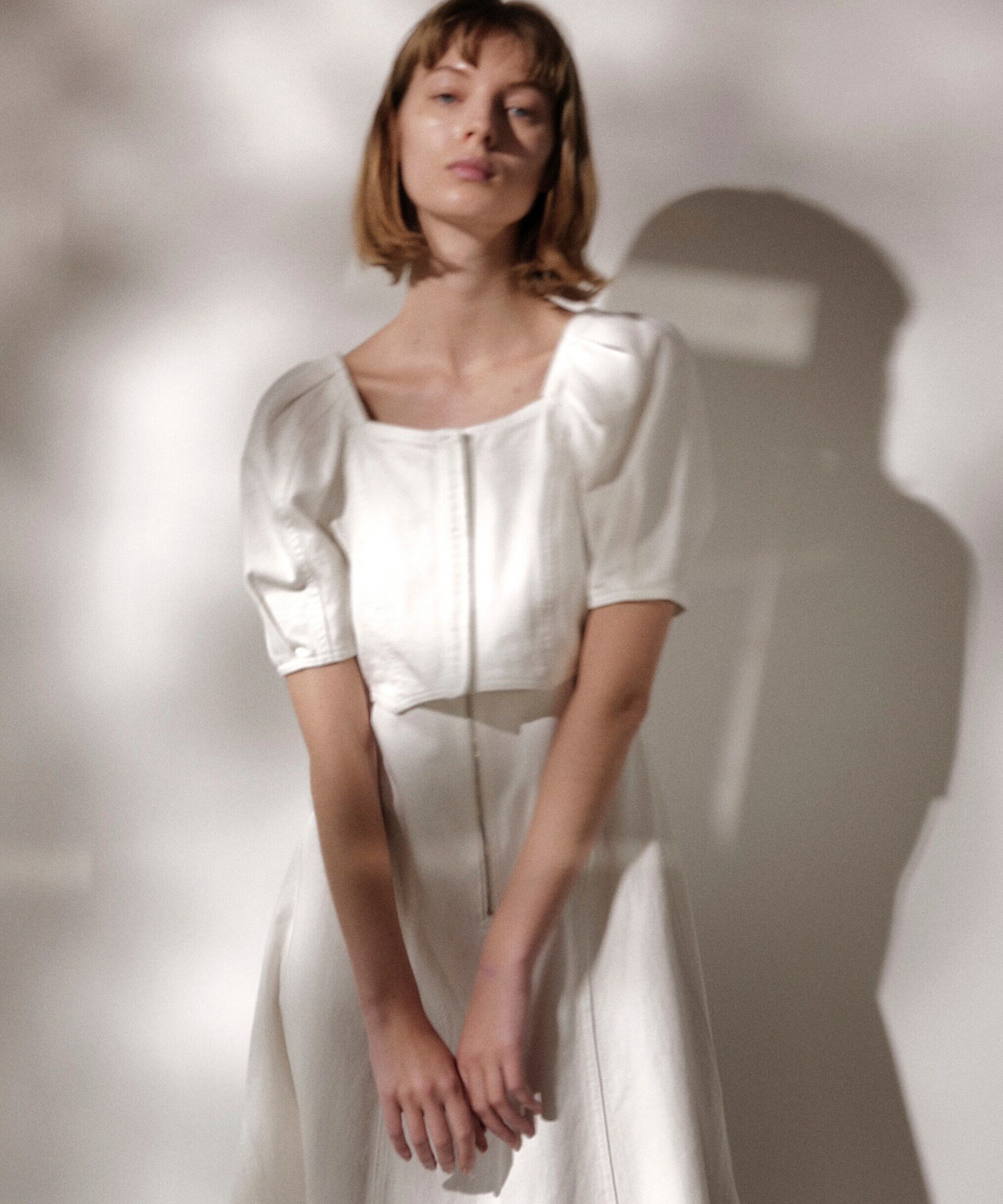  「クロップドデニムボレロ」|シャツ・ブラウス|ホワイト