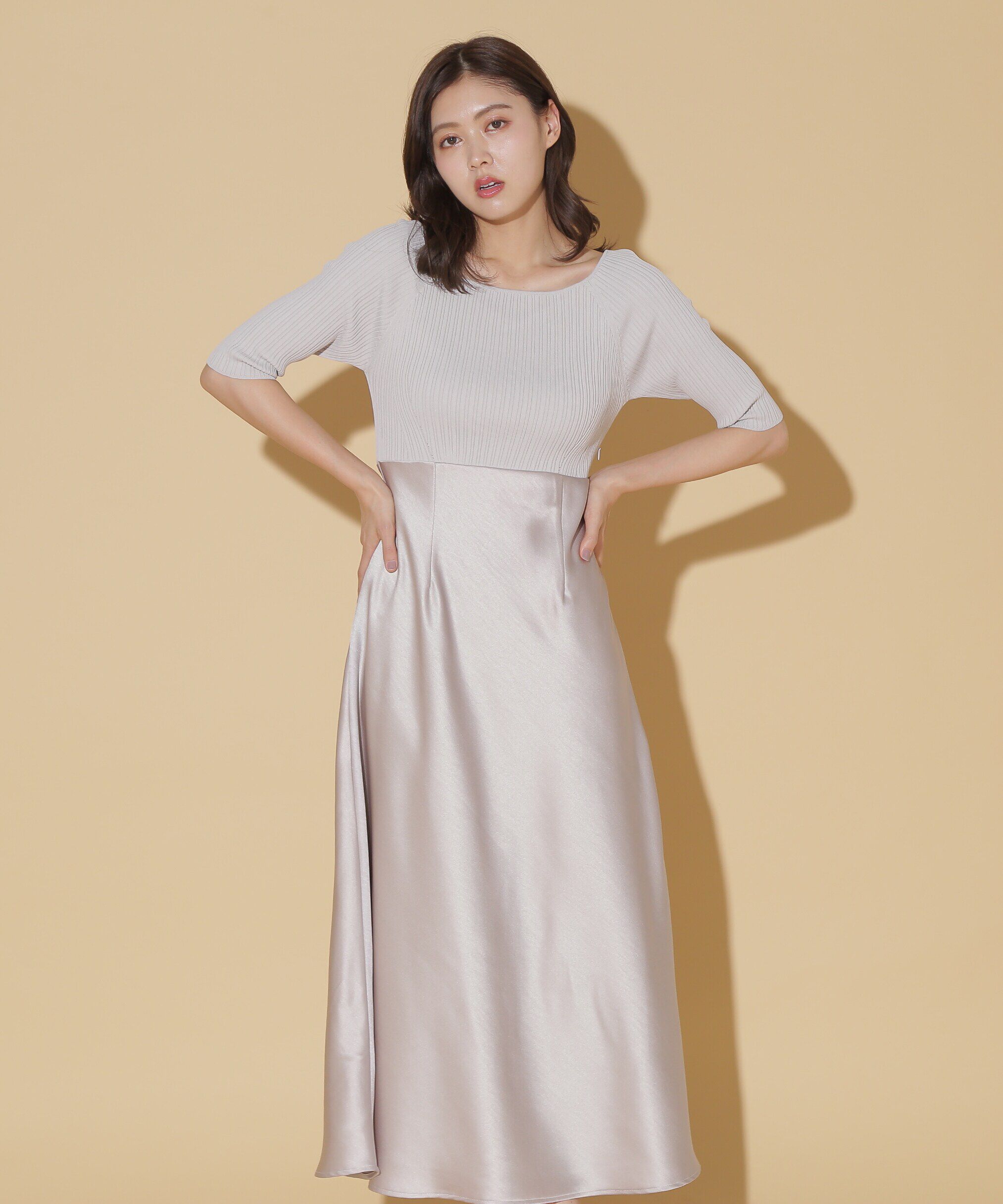  「＜アンサンブル対応＞ジェムカラーナローサテンドッキング」|ワンピース|