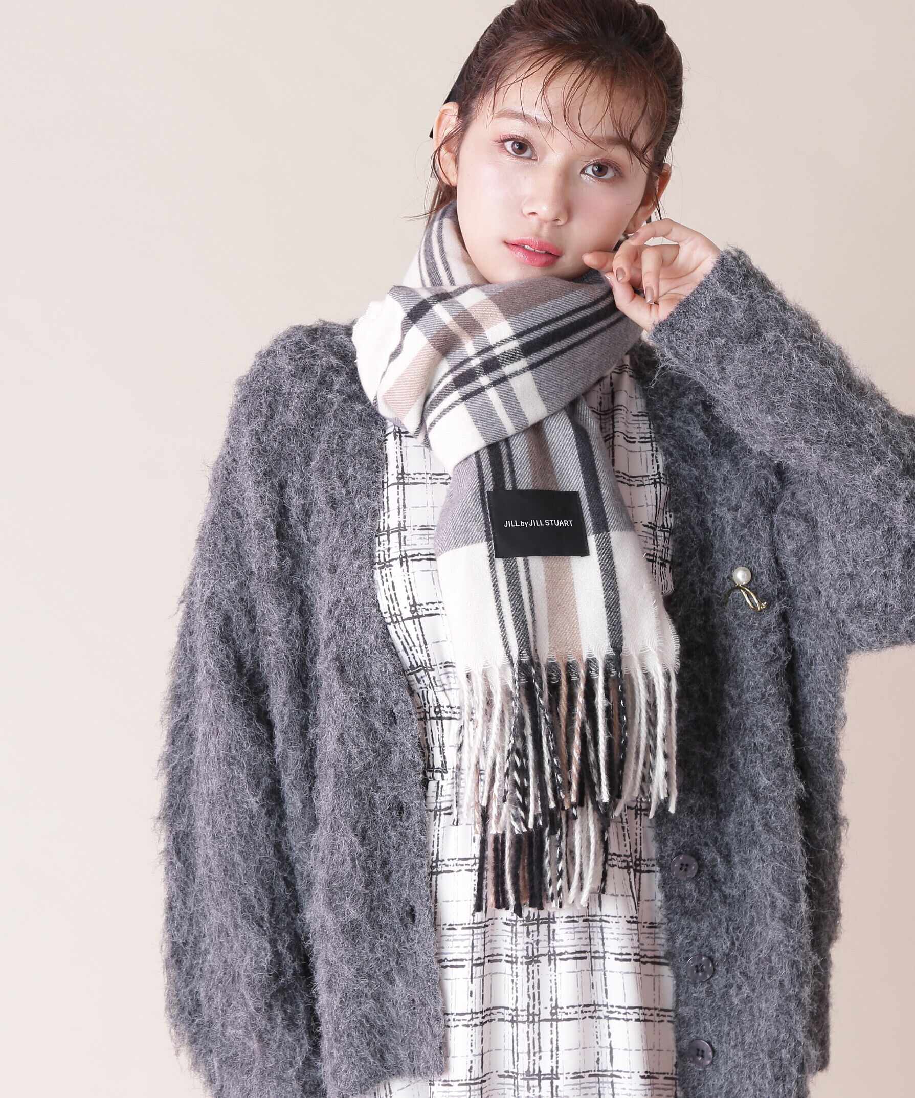  「エアリーチェックストール」|バンダナ・スカーフ|