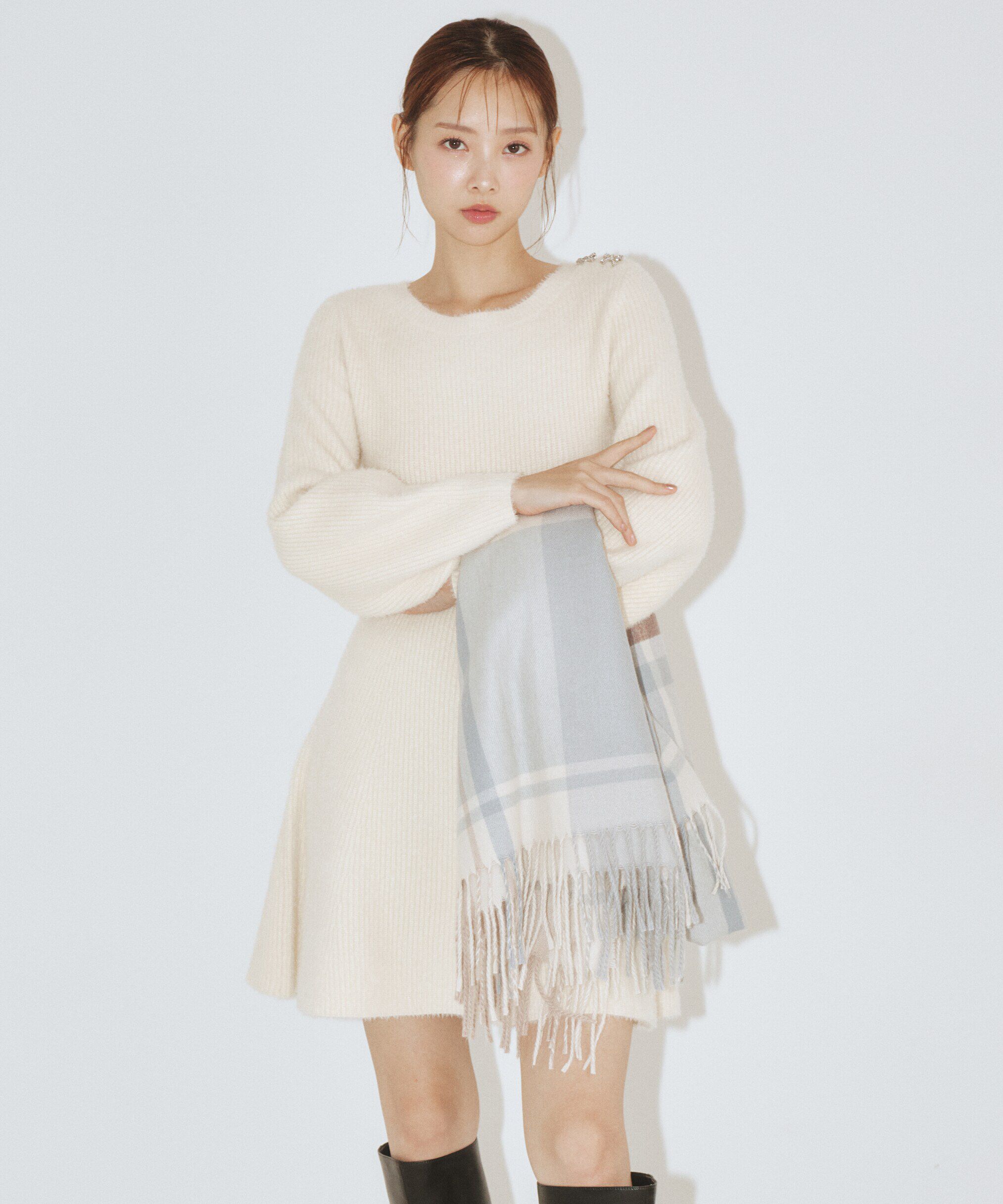  「エアリーチェックストール」|バンダナ・スカーフ|