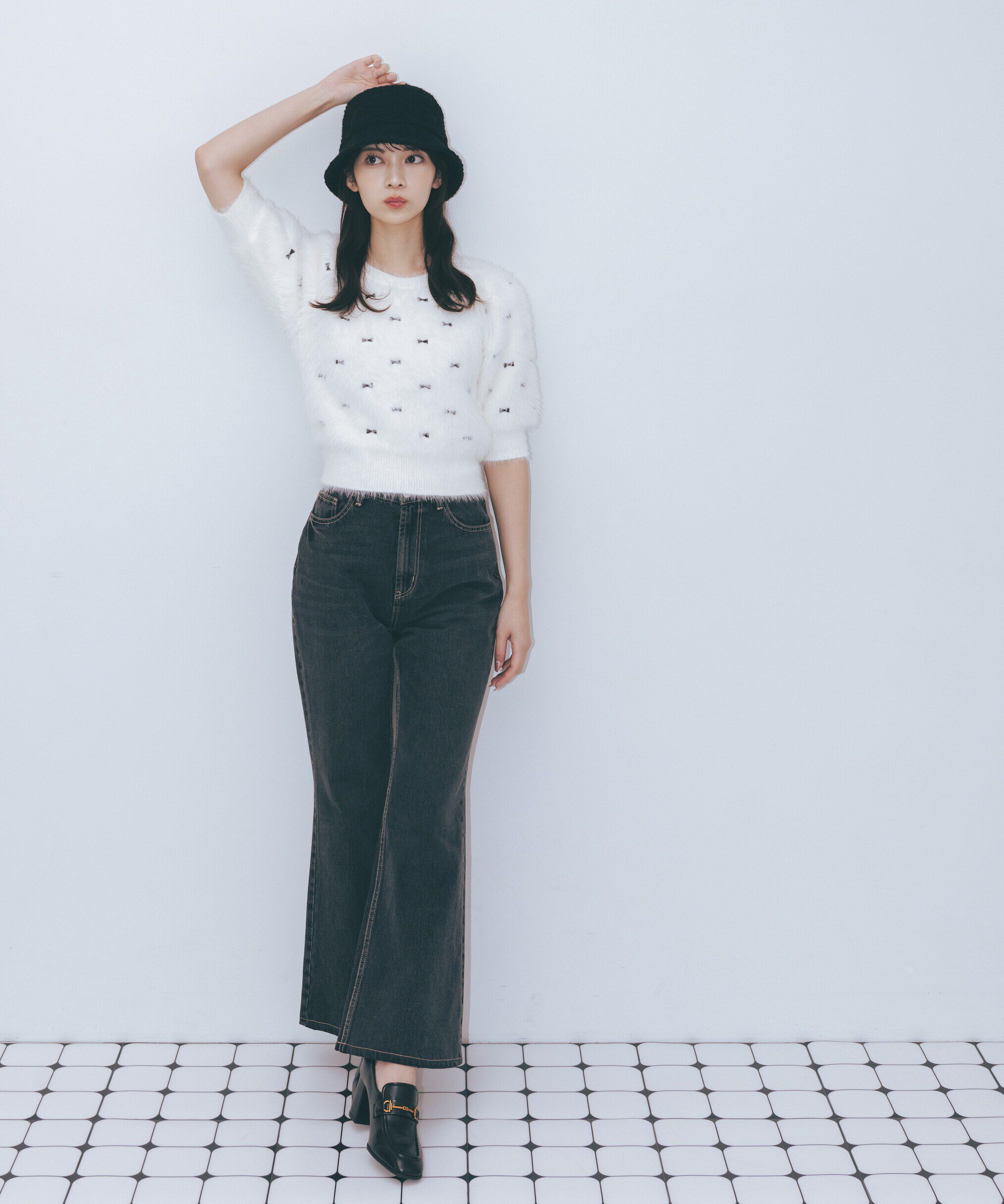  「◆セミフレアデニム」|その他|ブラック