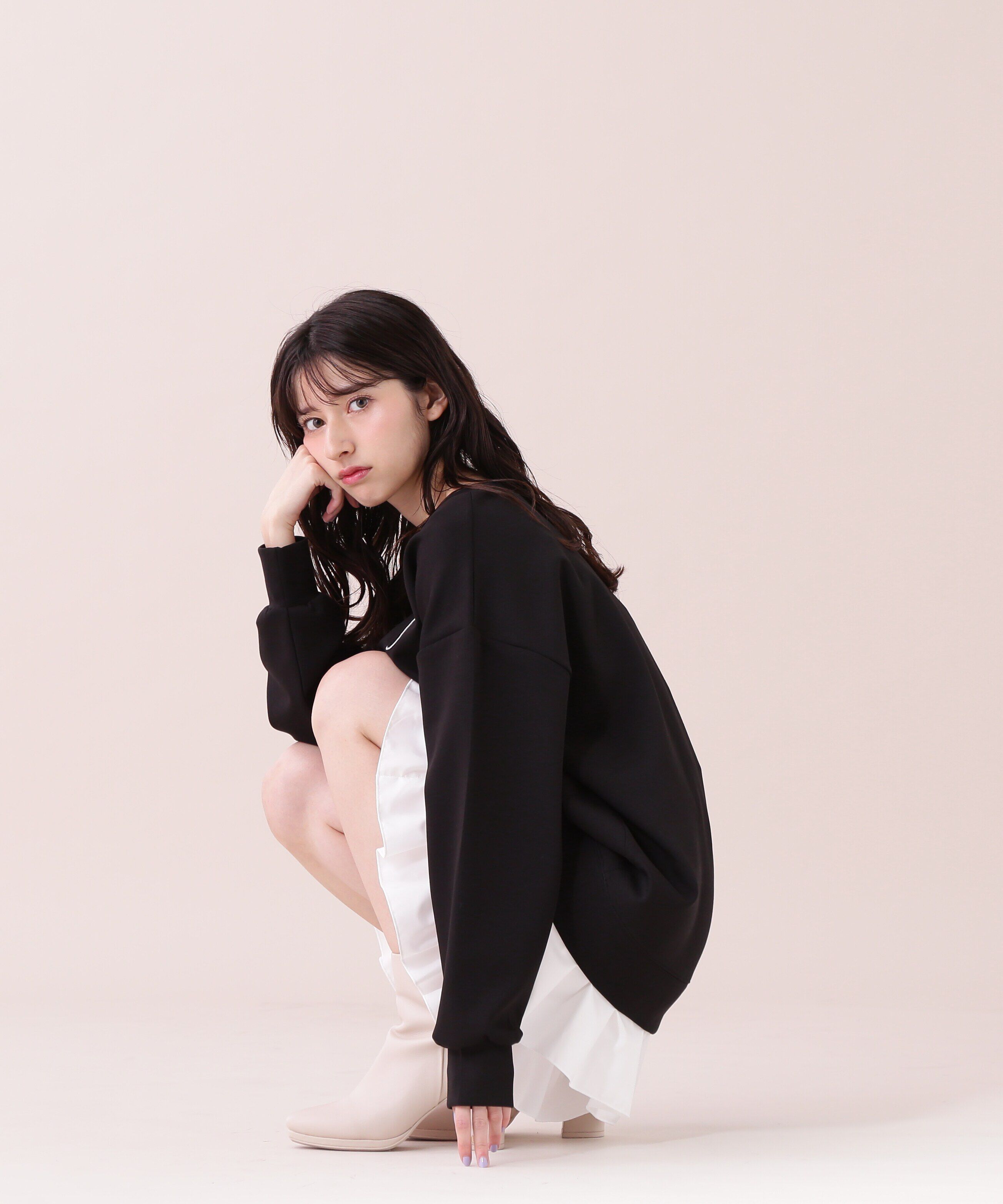  「ワッペン付きダイバーミニスカ―トセット」|ワンピース|