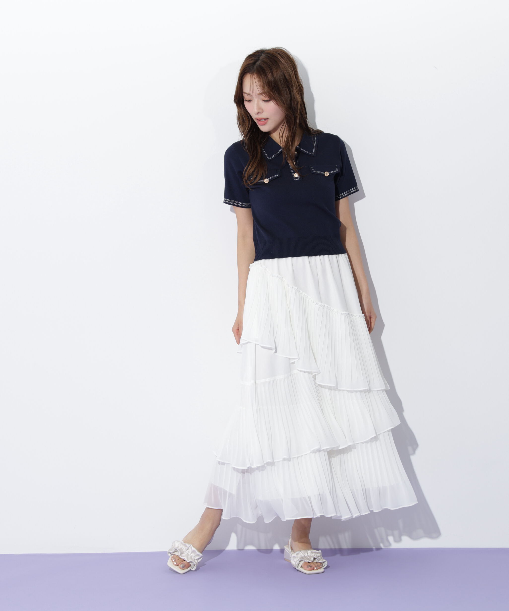  「ステッチポロニット」|ニット・セーター|