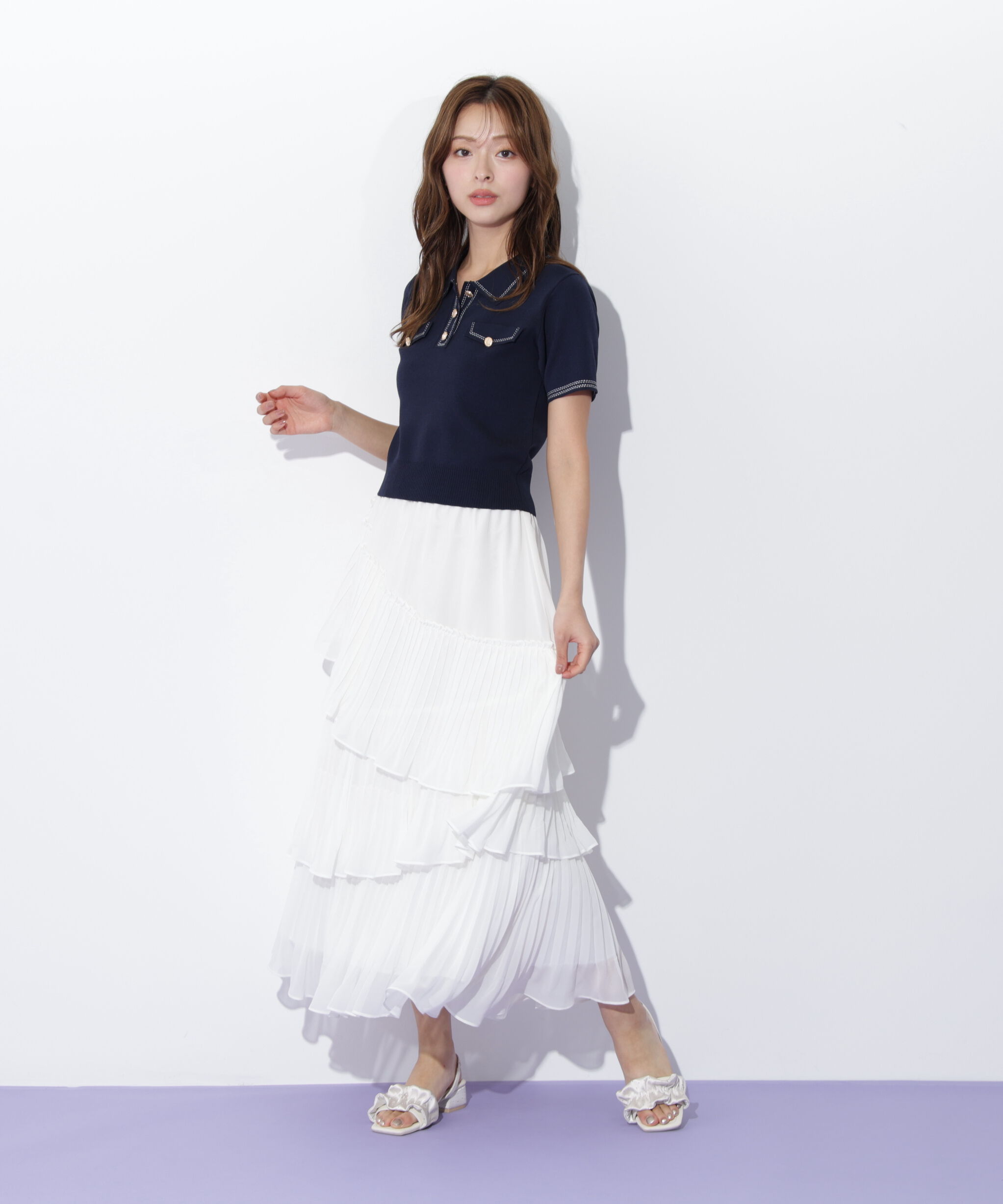  「ステッチポロニット」|ニット・セーター|