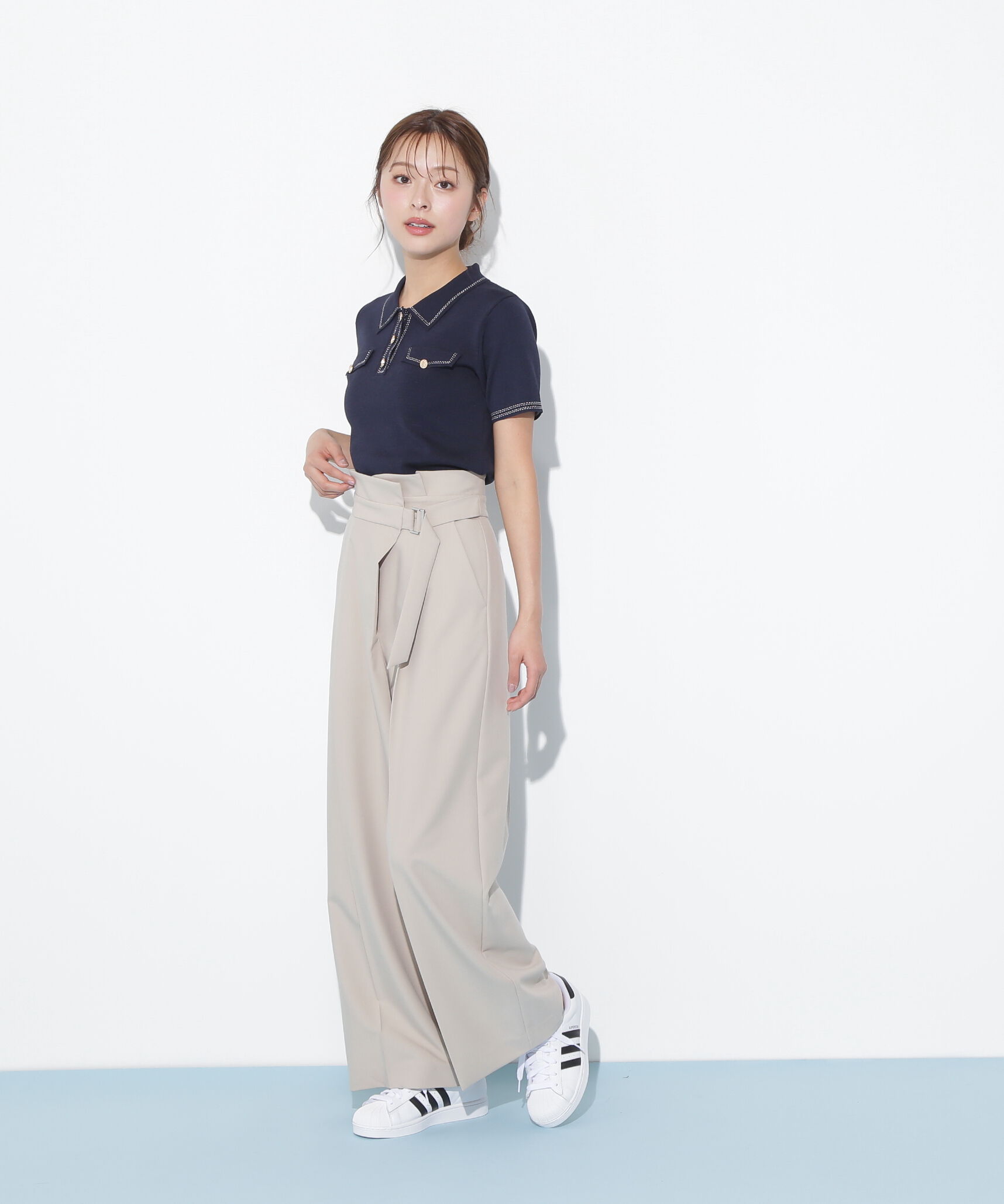  「ステッチポロニット」|ニット・セーター|