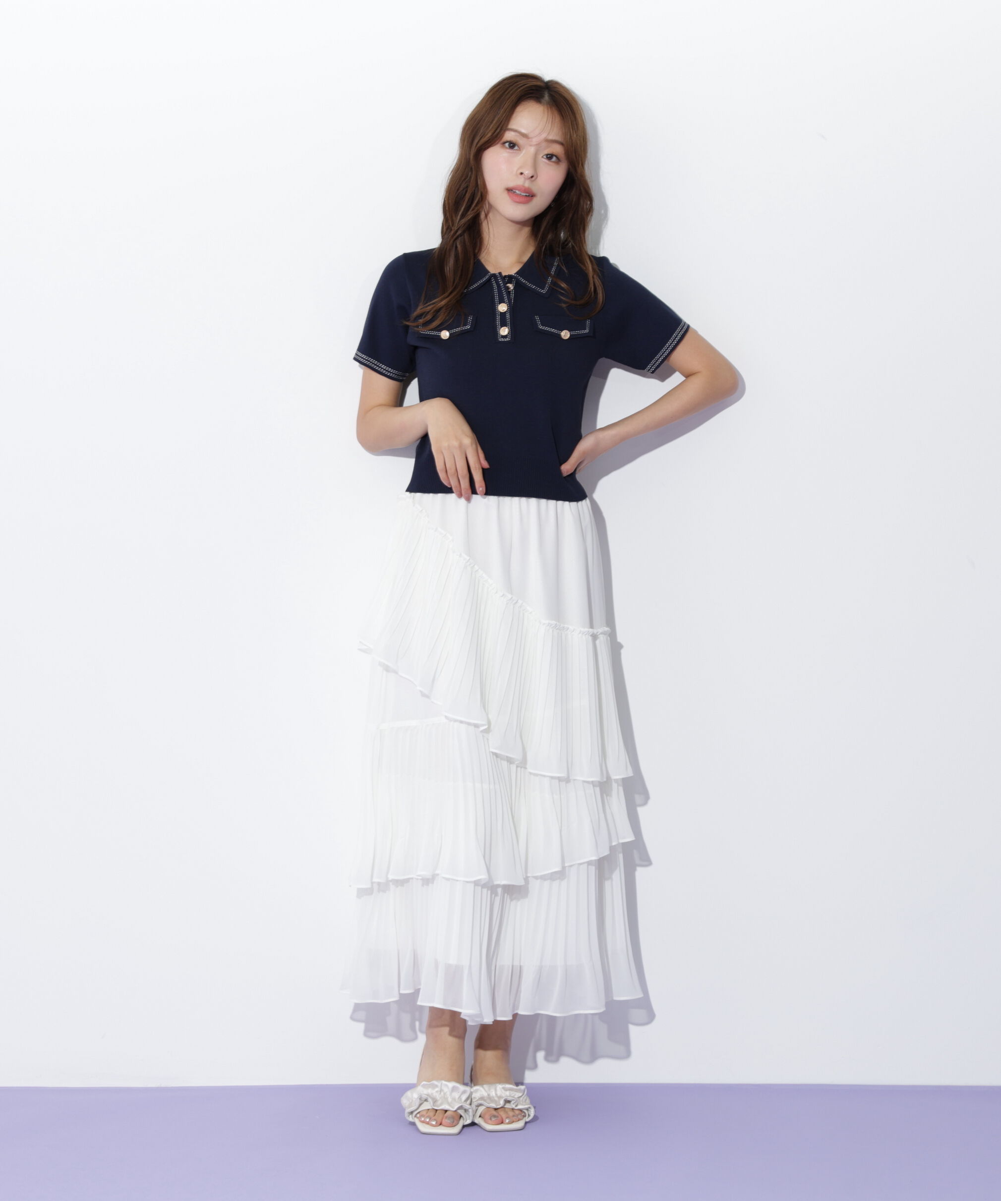  「ステッチポロニット」|ニット・セーター|