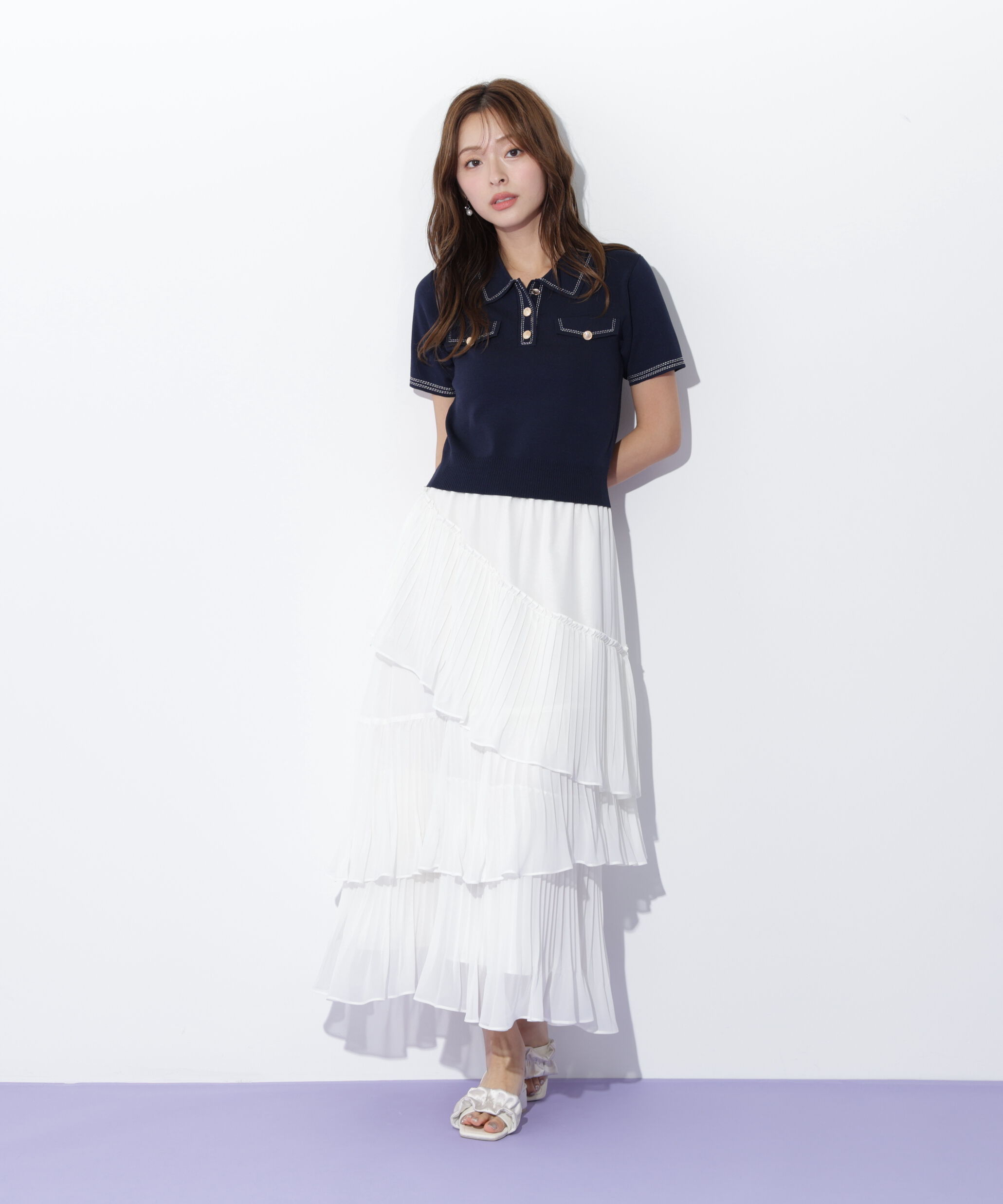  「ステッチポロニット」|ニット・セーター|