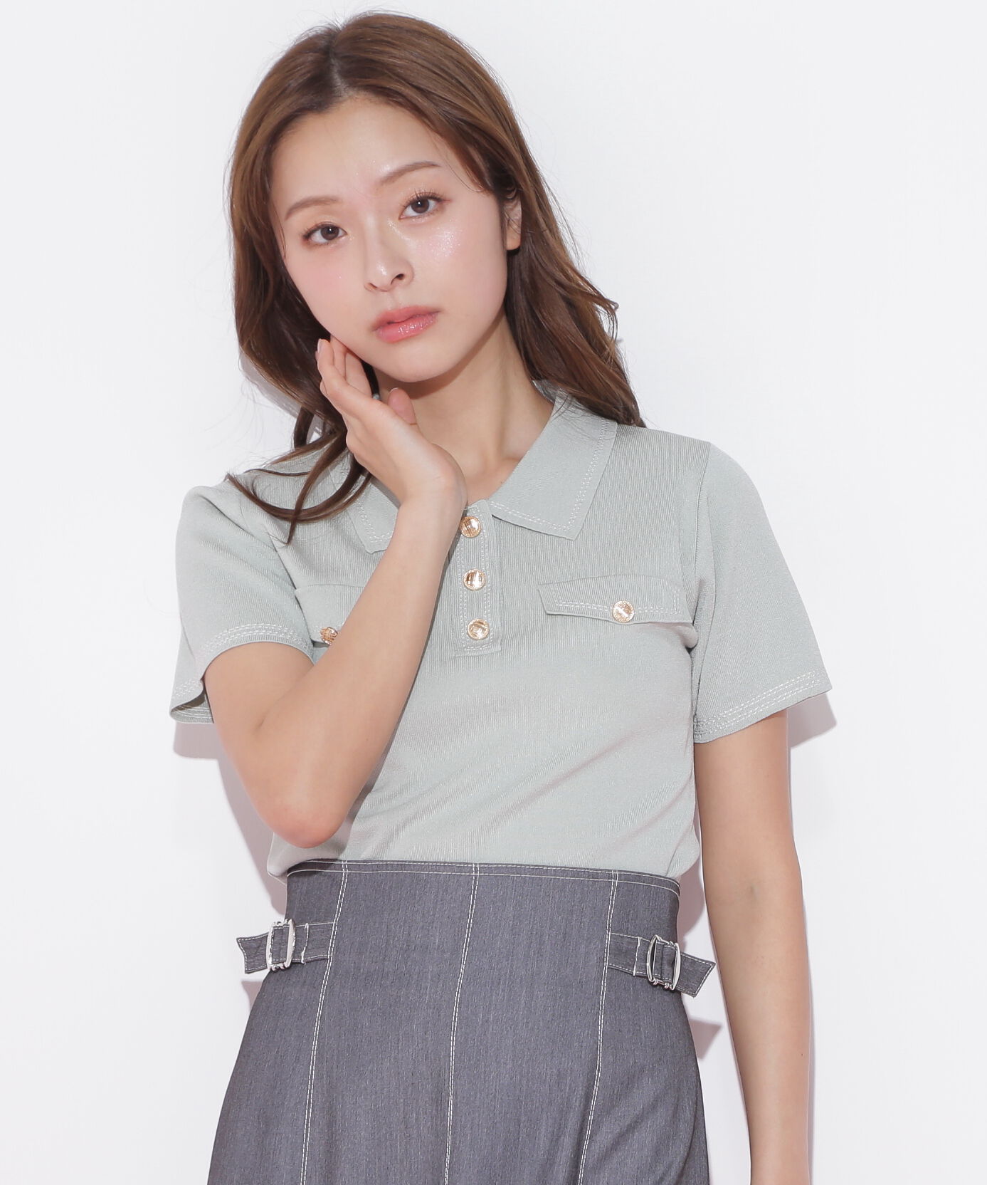  「ステッチポロニット」|ニット・セーター|