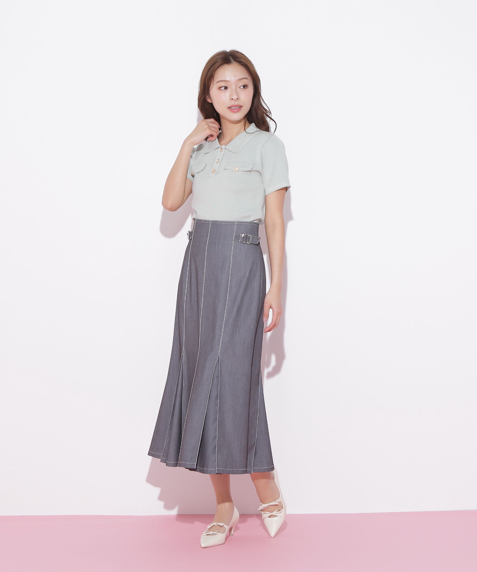  「ステッチポロニット」|ニット・セーター|