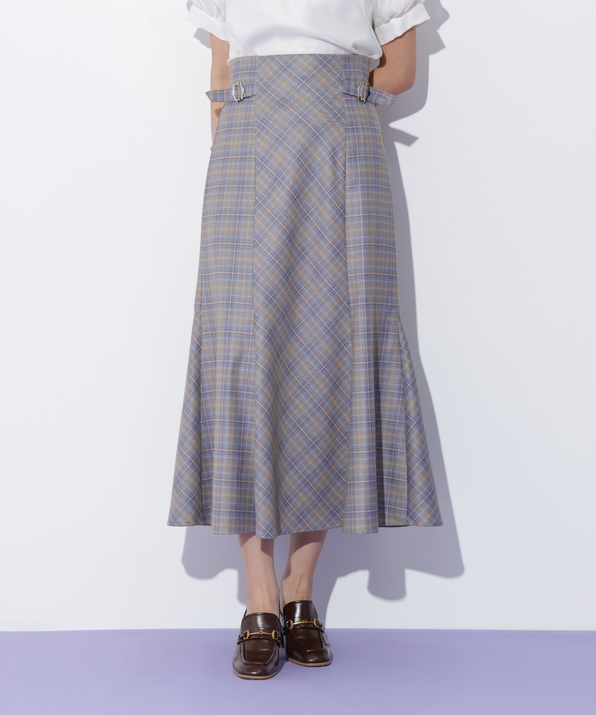  「チェックマーメイドスカート」|スカート|