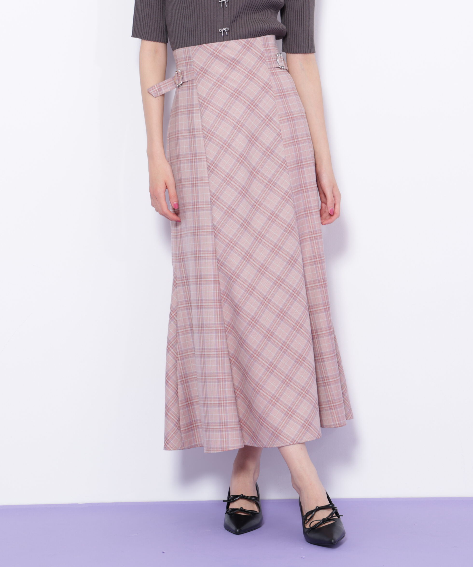  「チェックマーメイドスカート」|スカート|
