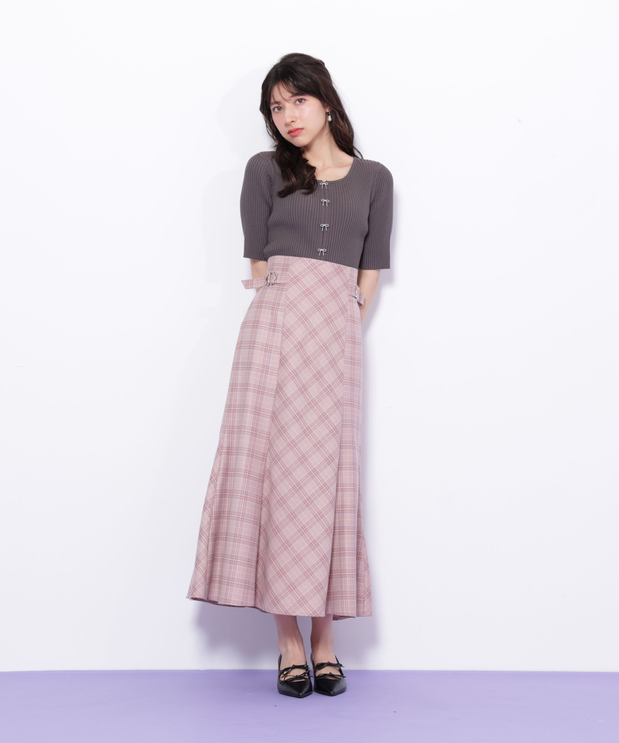  「チェックマーメイドスカート」|スカート|