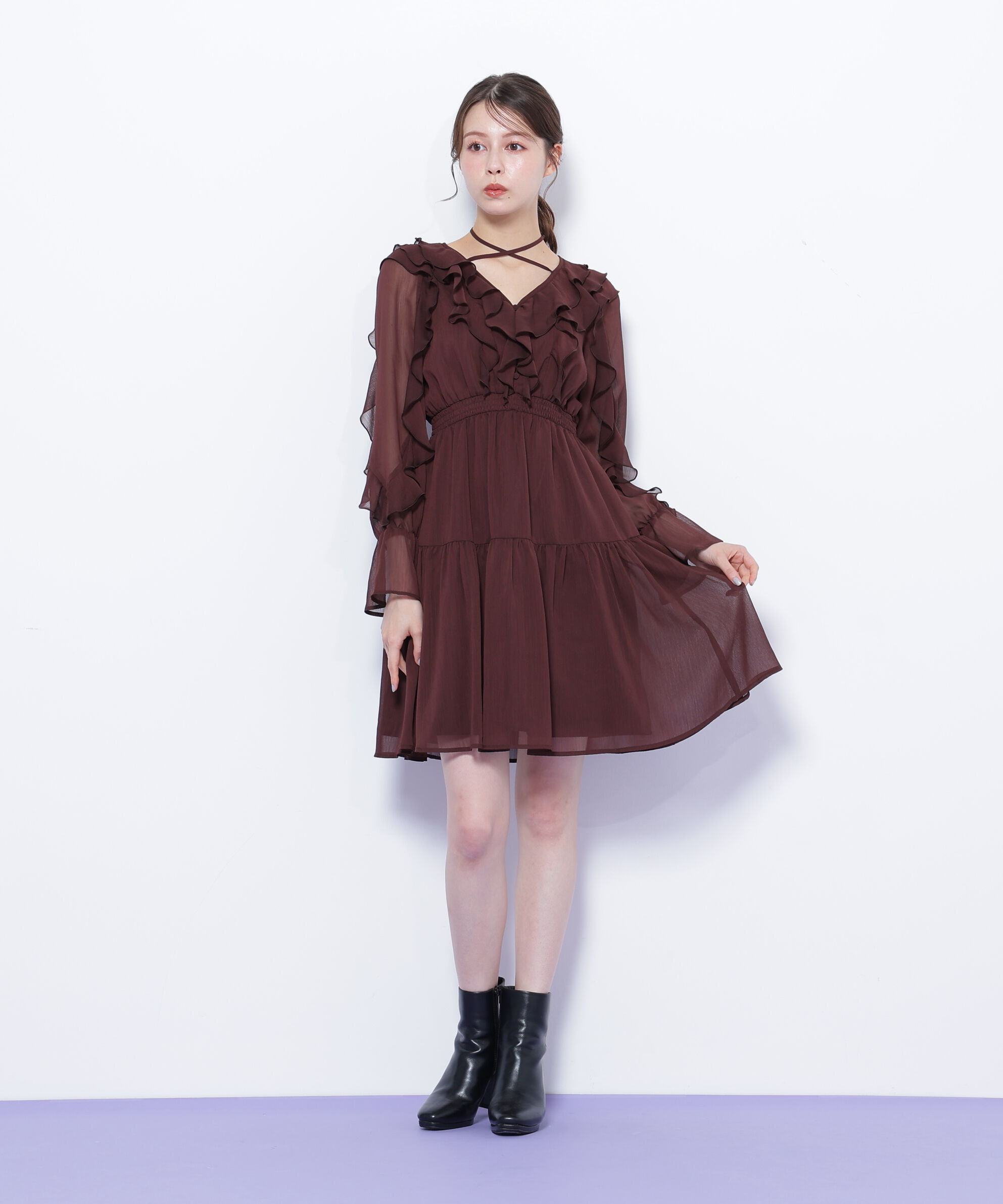  「フリルミニワンピース」|ワンピース|