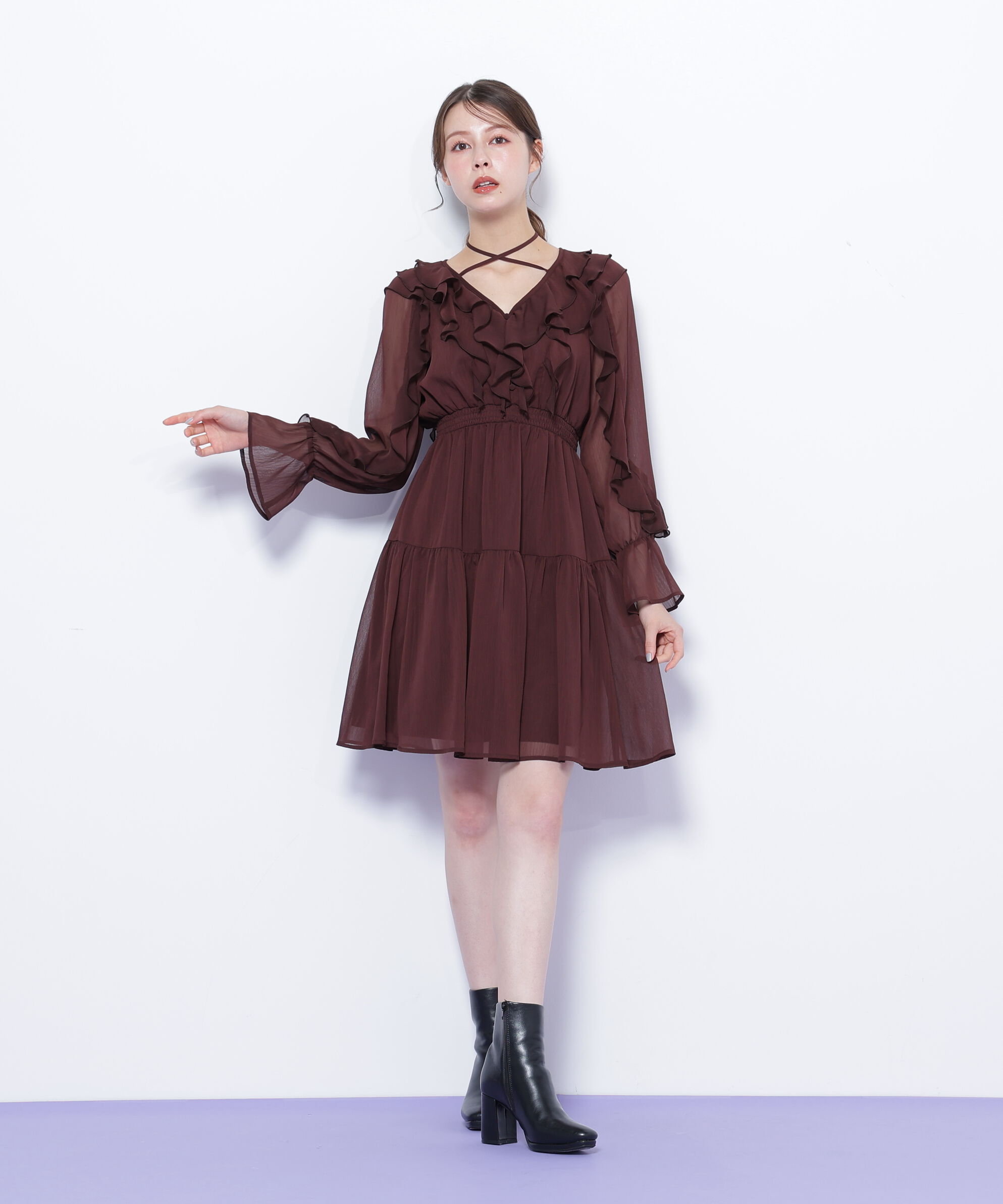  「フリルミニワンピース」|ワンピース|