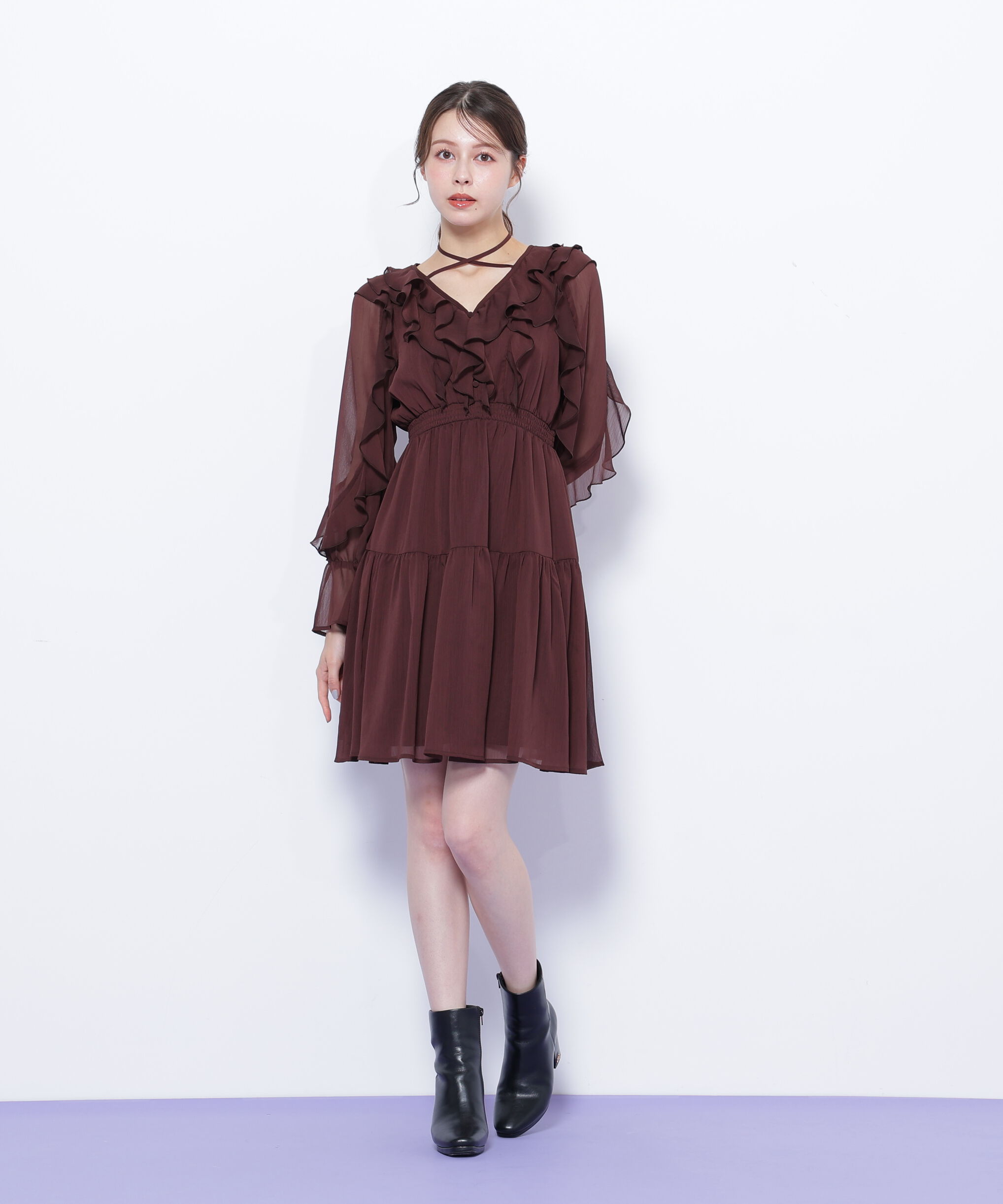  「フリルミニワンピース」|ワンピース|